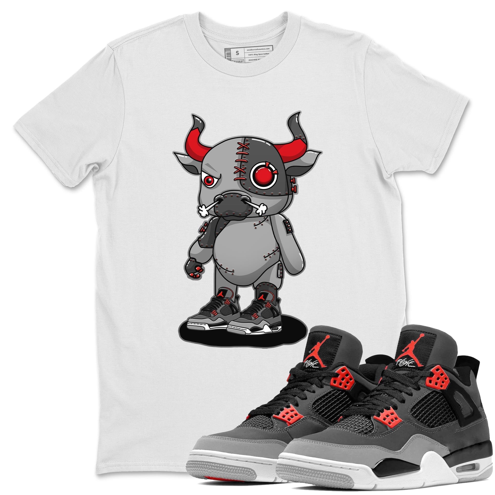 Cyborg Bull Unisex Tops - Air Jordan 4 Infrared