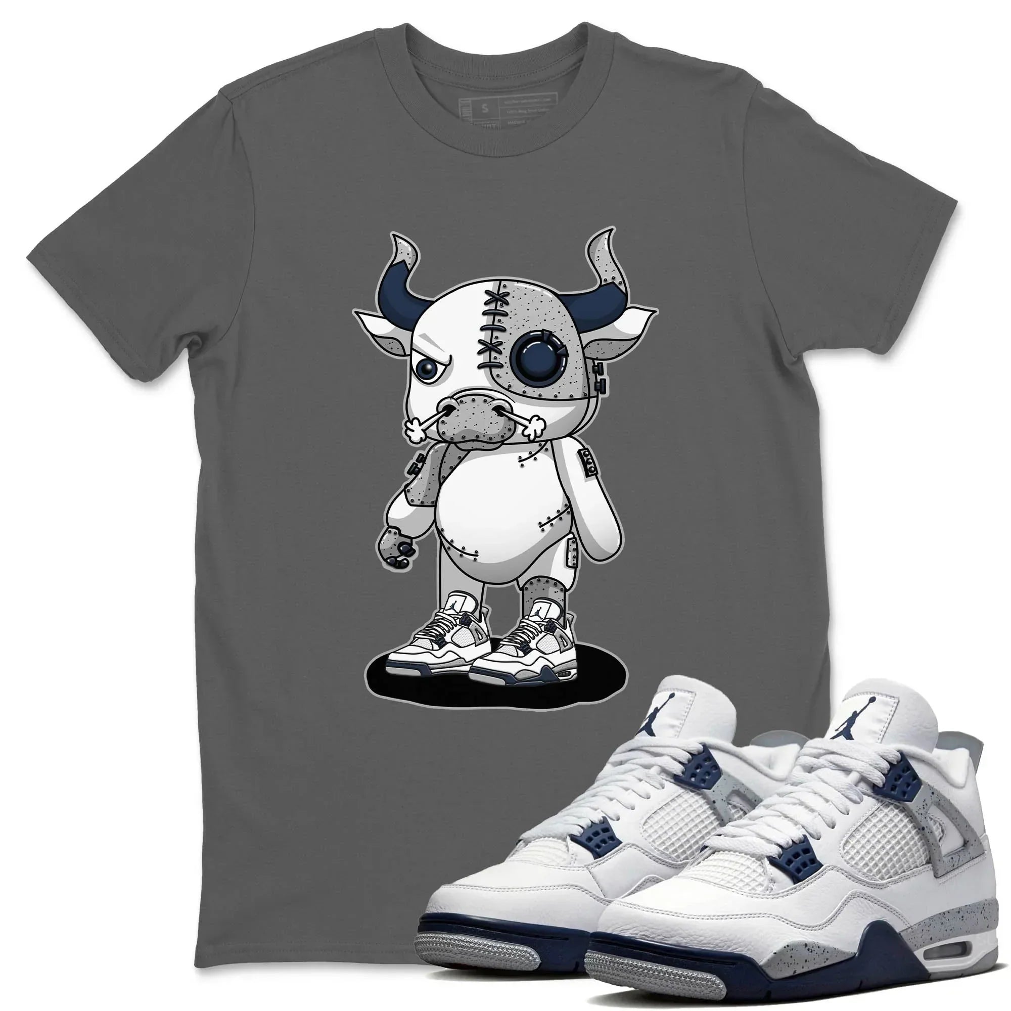 Cyborg Bull Unisex Tops - Air Jordan 4 Midnight Navy