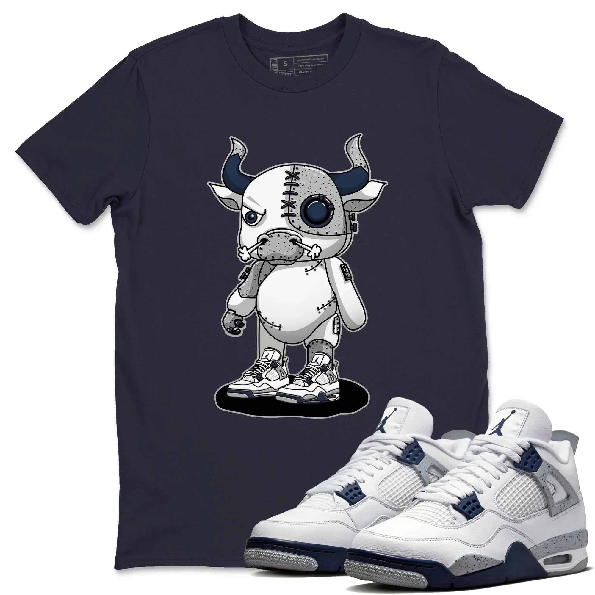 Cyborg Bull Unisex Tops - Air Jordan 4 Midnight Navy