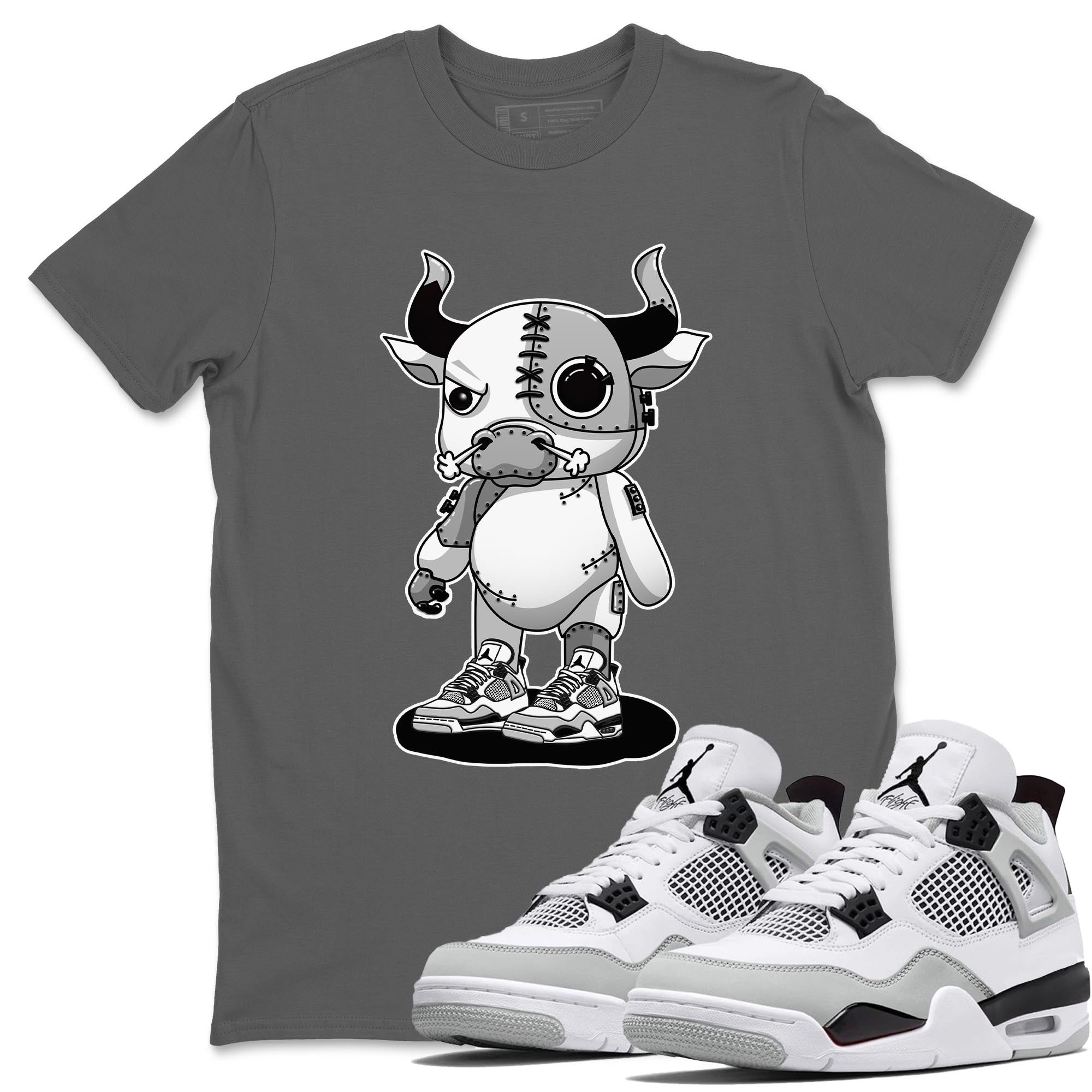 Cyborg Bull Unisex Tops - Air Jordan 4 Military Black