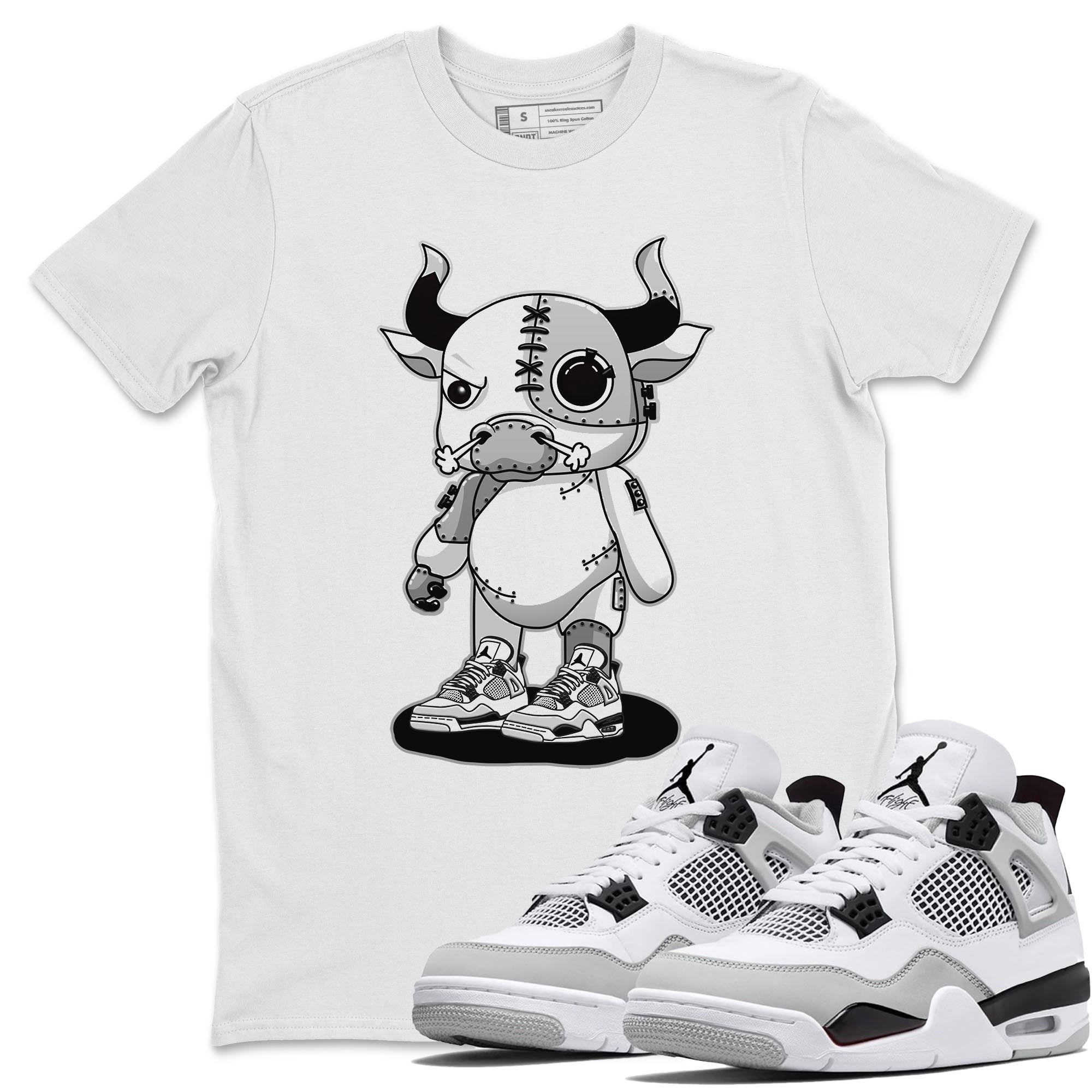 Cyborg Bull Unisex Tops - Air Jordan 4 Military Black