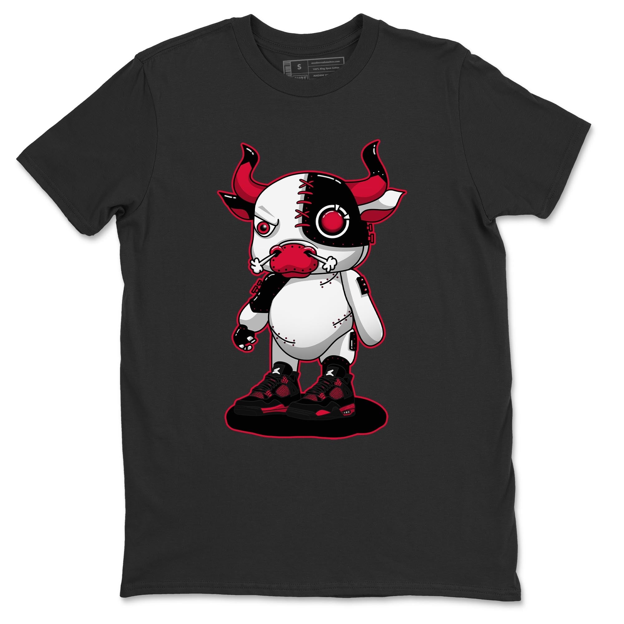 Cyborg Bull Unisex Tops - Air Jordan 4 Red Thunder