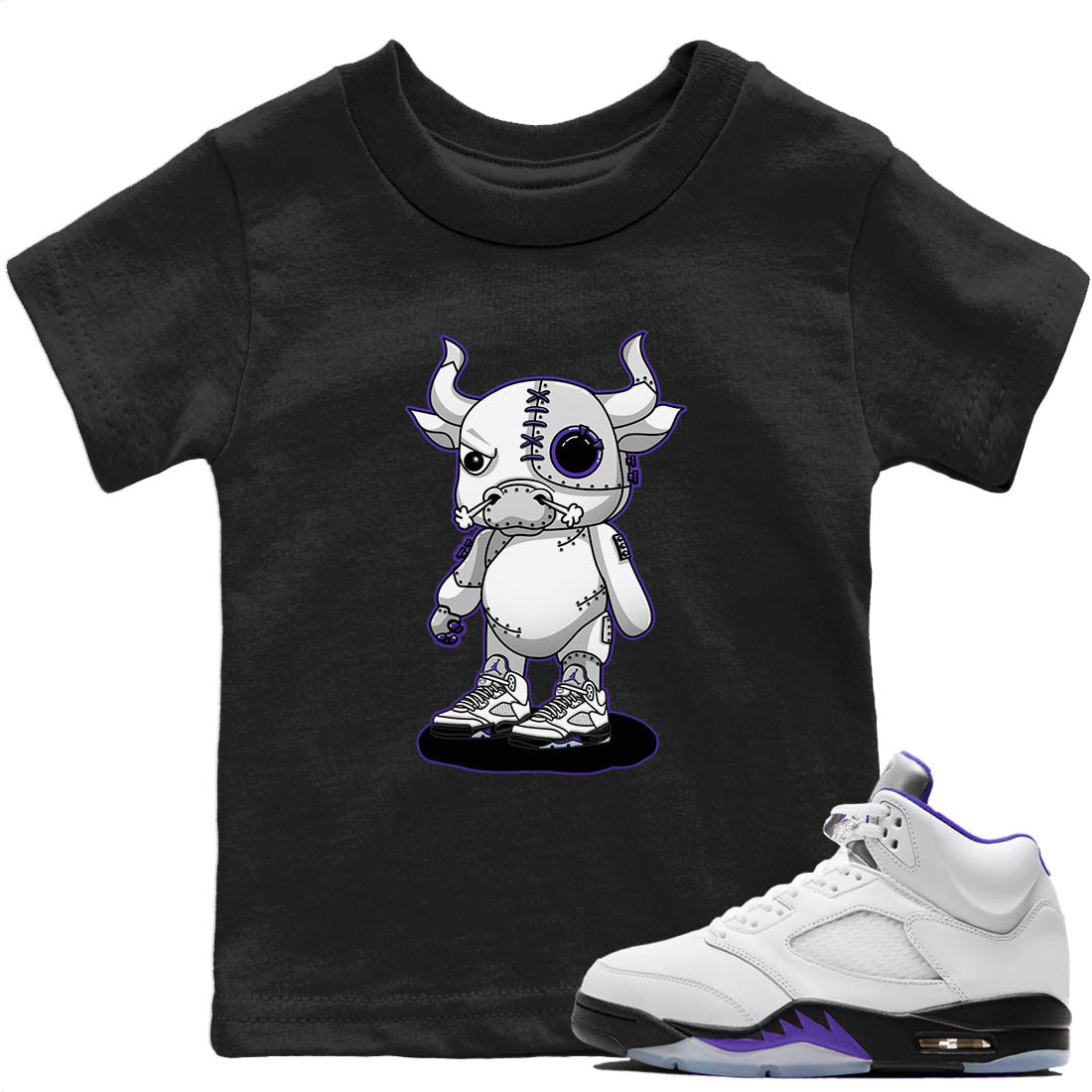 Cyborg Bull Kids Tops - Air Jordan 5 Concord