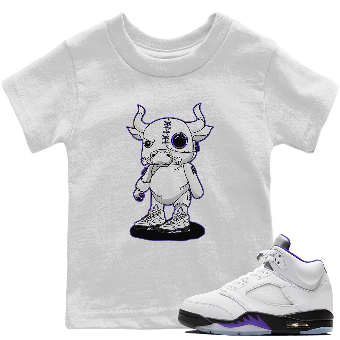 Cyborg Bull Kids Tops - Air Jordan 5 Concord