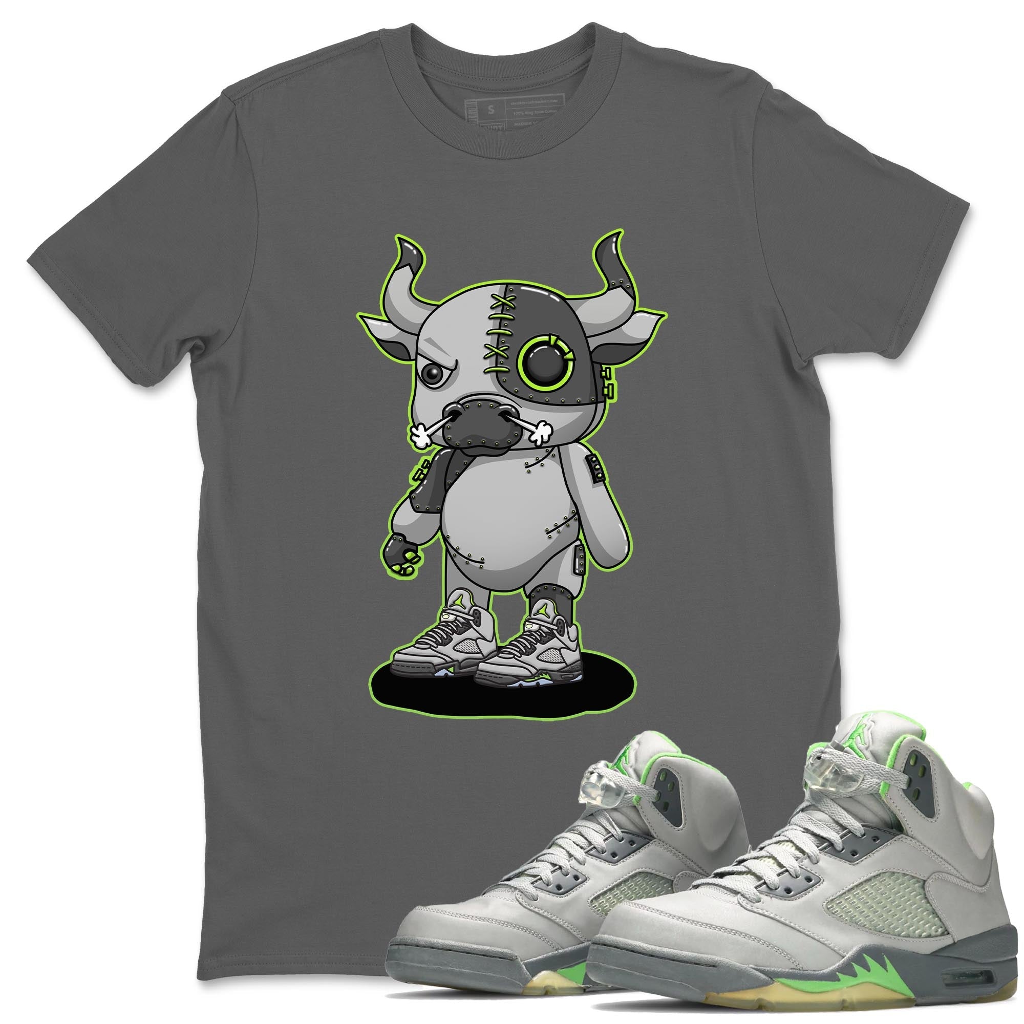 Cyborg Bull Unisex Tops - Air Jordan 5 Green Bean