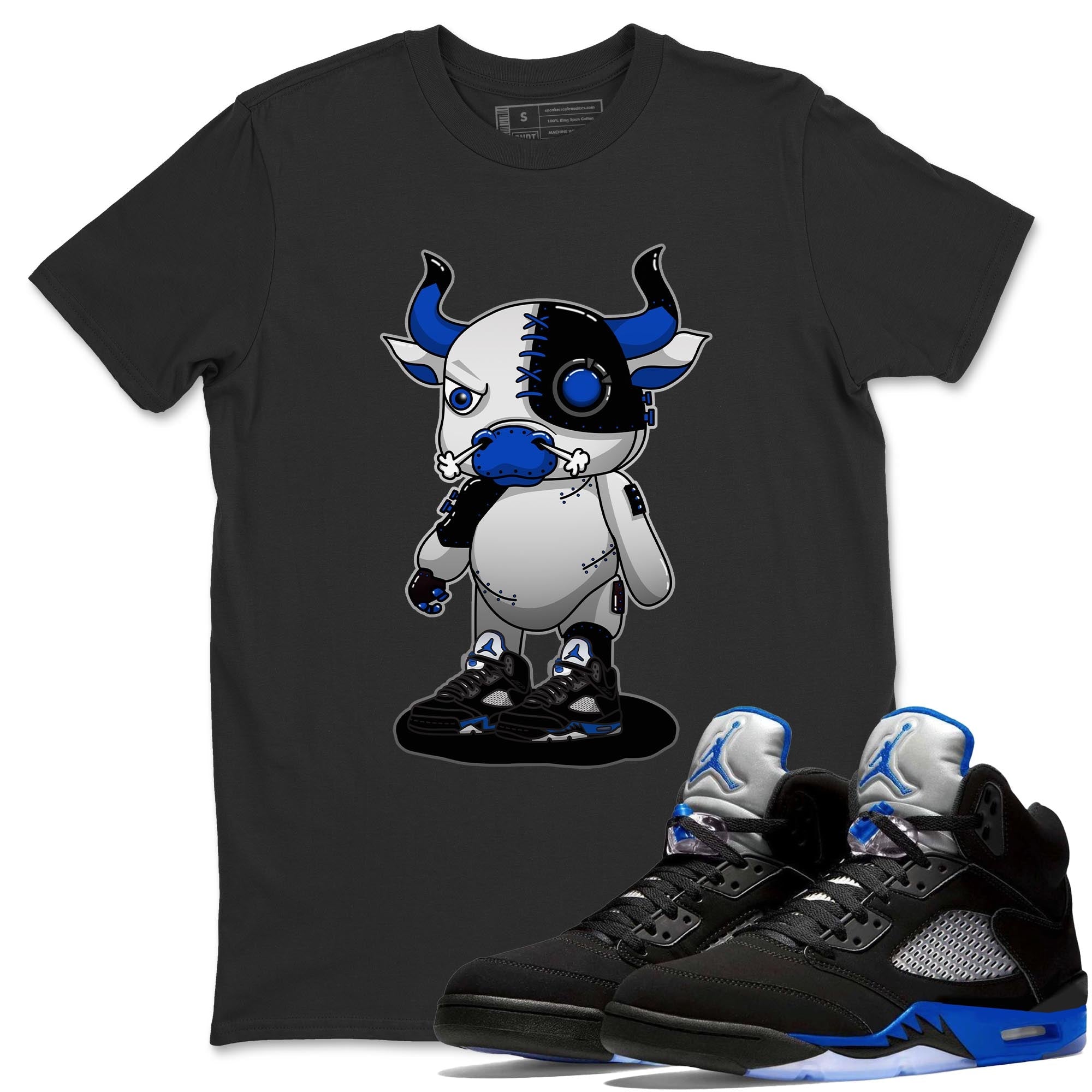 Cyborg Bull Unisex Tops - Air Jordan 5 Racer Blue