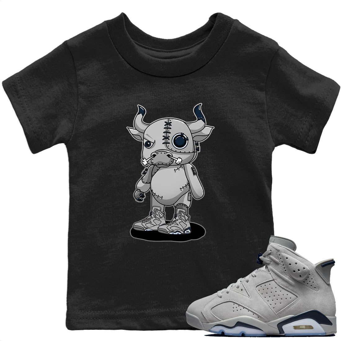 Cyborg Bull Kids Tops - Air Jordan 6 Georgetown