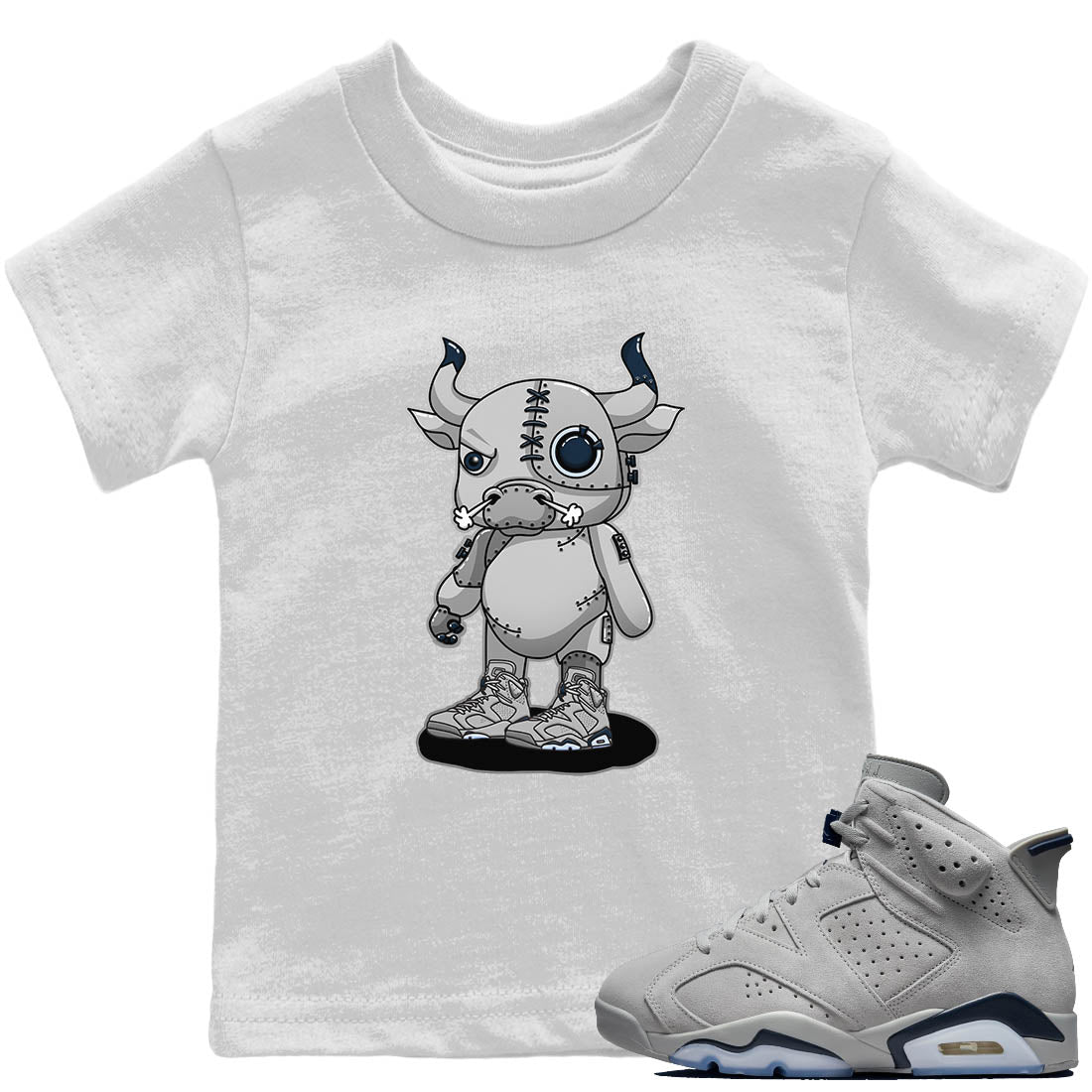 Cyborg Bull Kids Tops - Air Jordan 6 Georgetown
