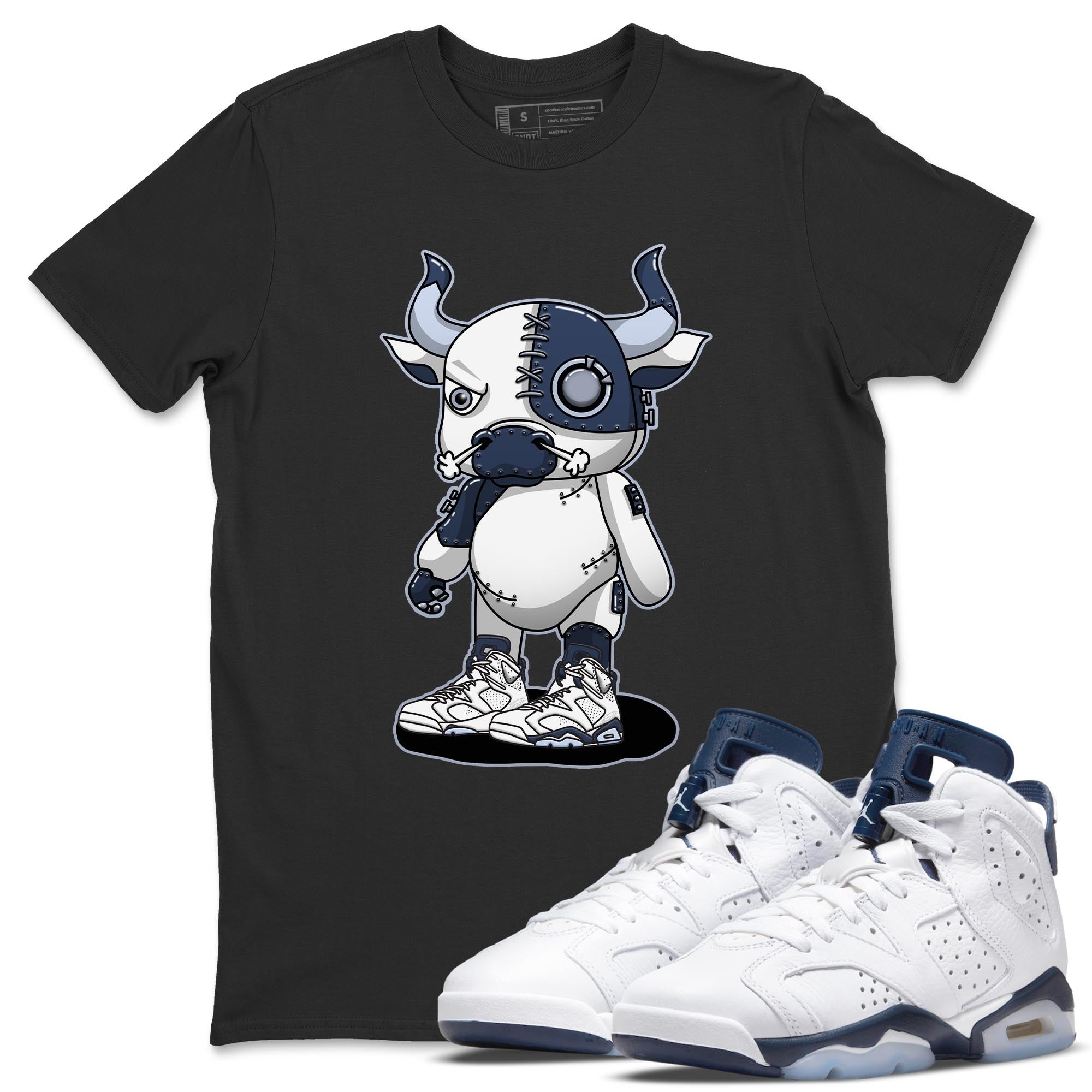 Cyborg Bull Unisex Tops - Air Jordan 6 Midnight Navy