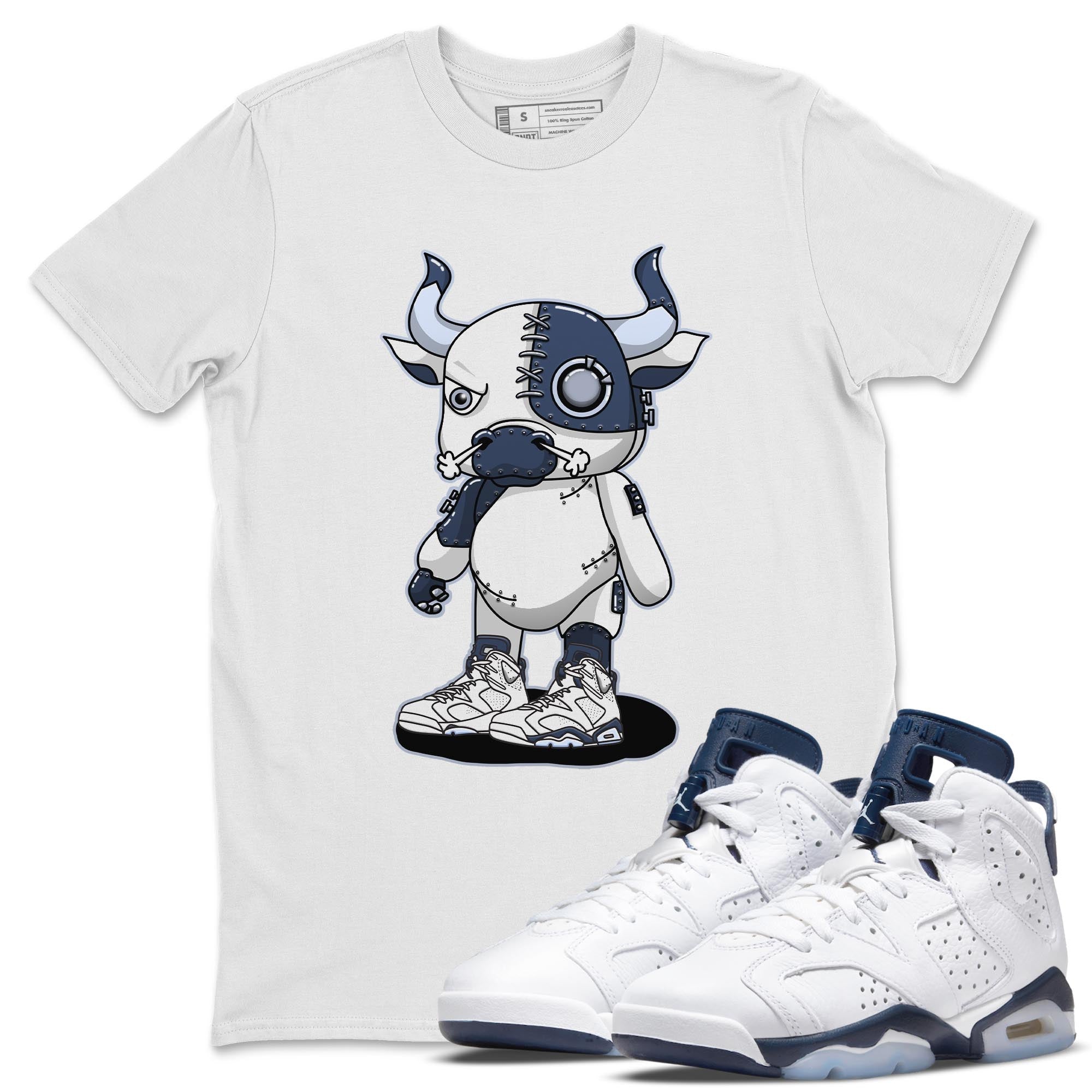 Cyborg Bull Unisex Tops - Air Jordan 6 Midnight Navy