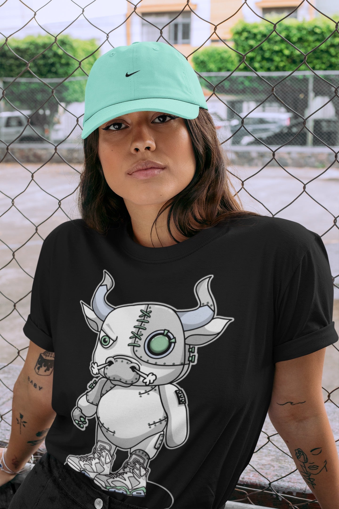 Cyborg Bull Unisex Tops - Air Jordan 6 Mint Foam