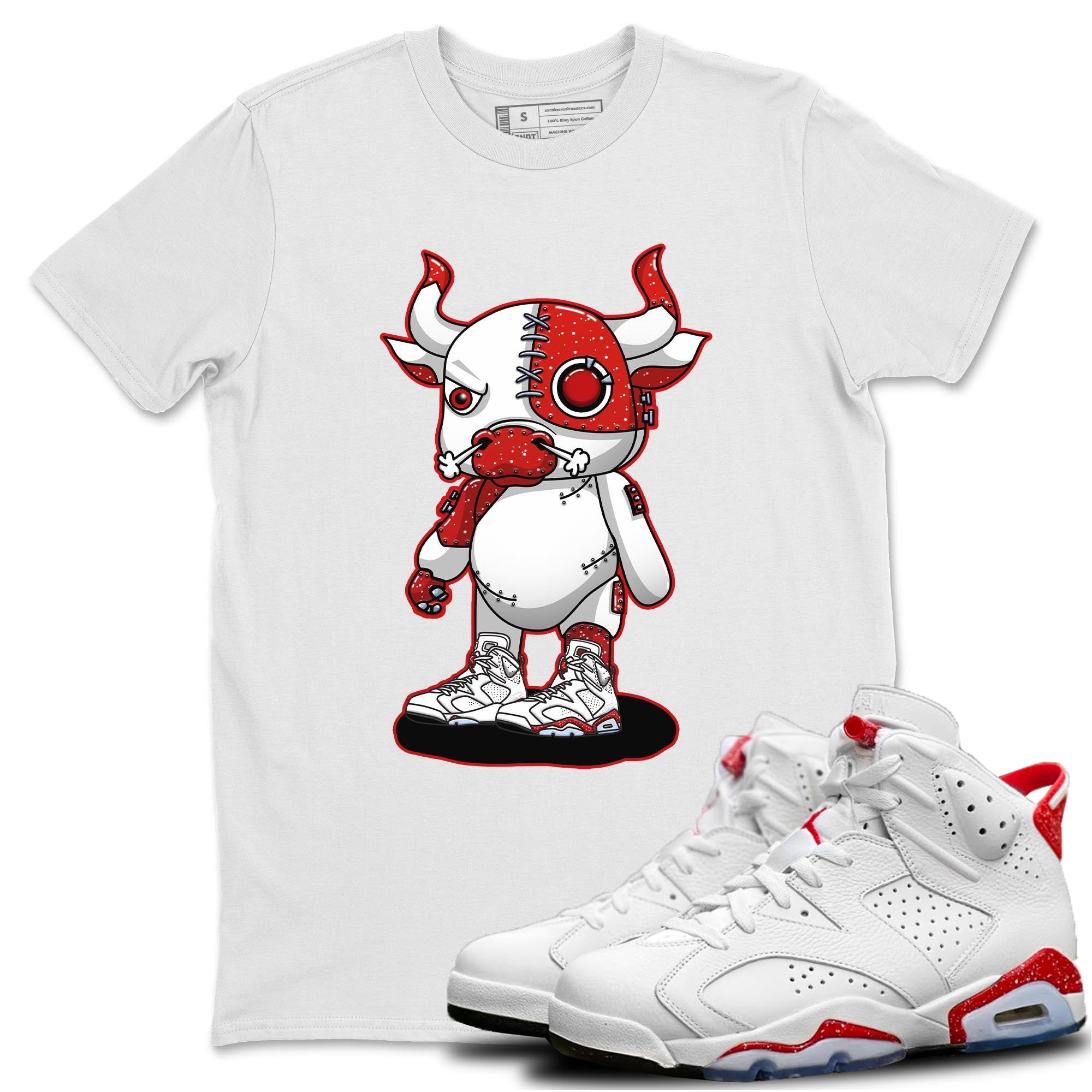 Cyborg Bull Unisex Tops - Air Jordan 6 Red Velvet Cookies
