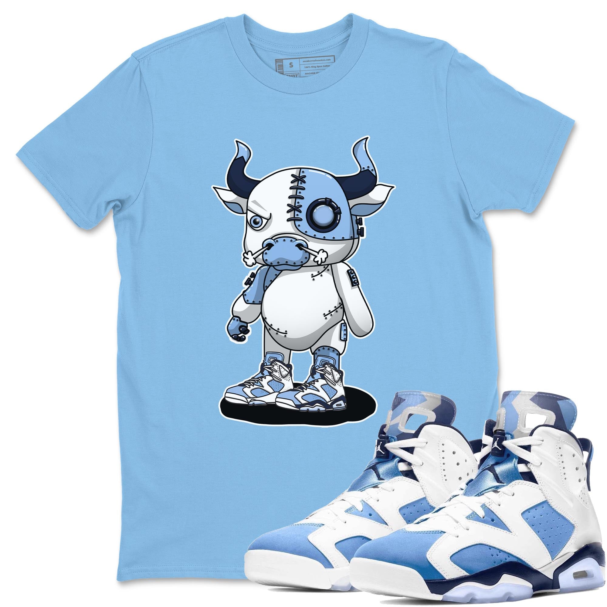 Cyborg Bull Unisex Tops - Air Jordan 6 UNC