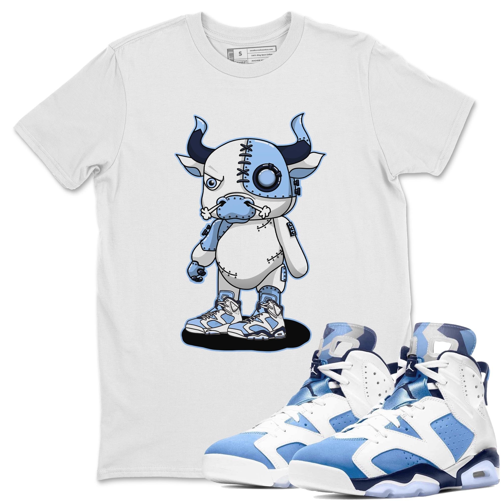 Cyborg Bull Unisex Tops - Air Jordan 6 UNC