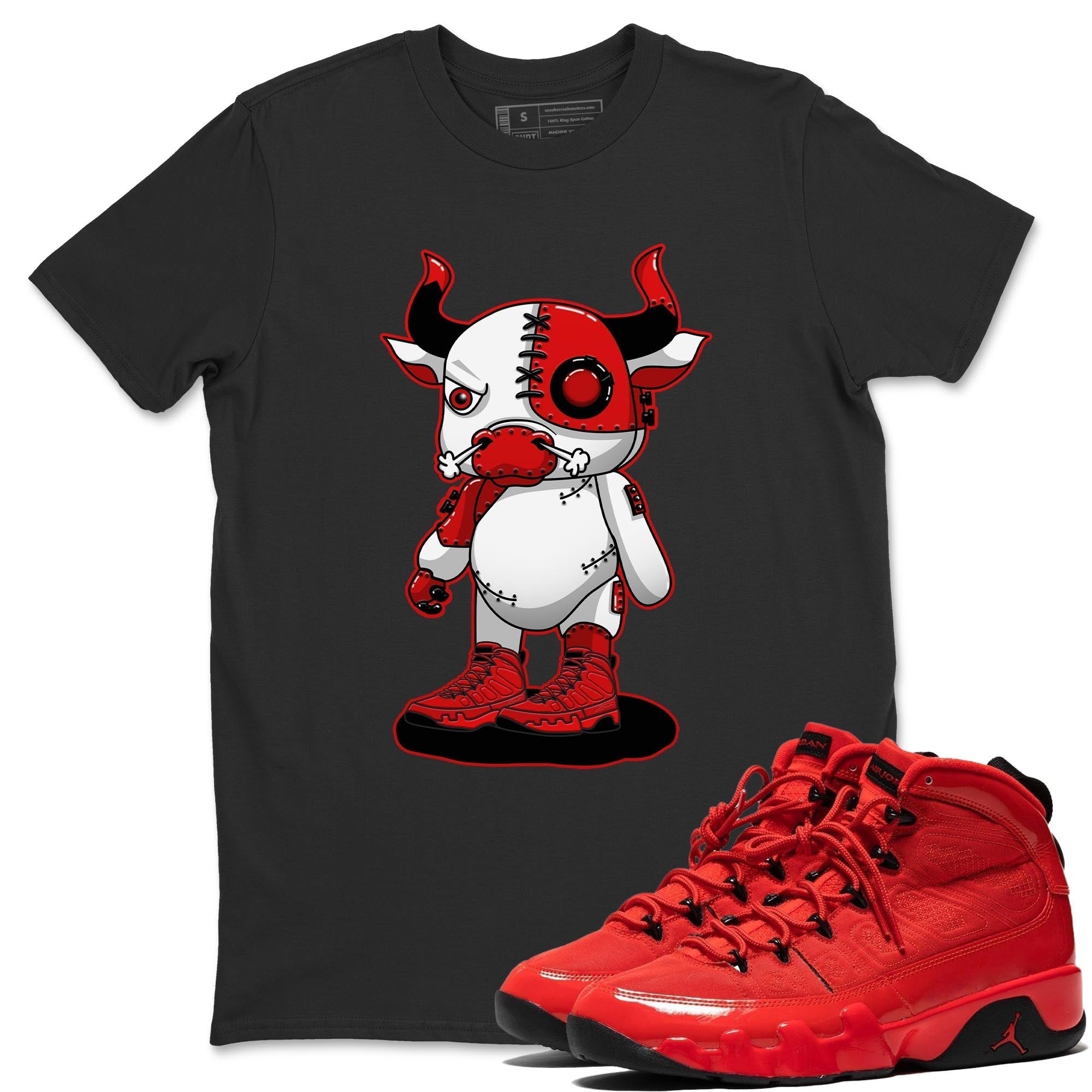 Cyborg Bull Unisex Tops - Air Jordan 9 Chile Red