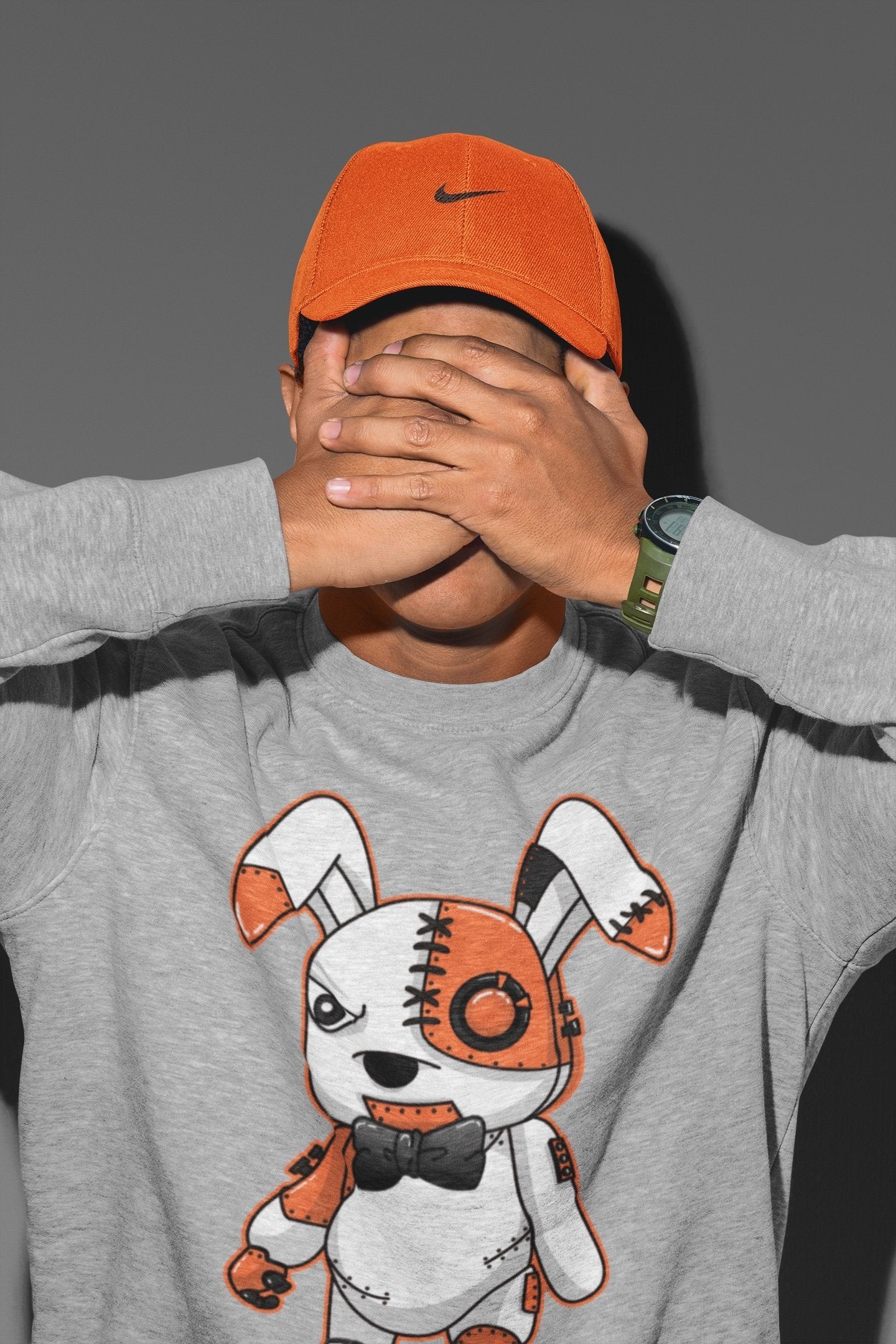 Cyborg Bunny Unisex Tops - Air Jordan 1 Electro Orange