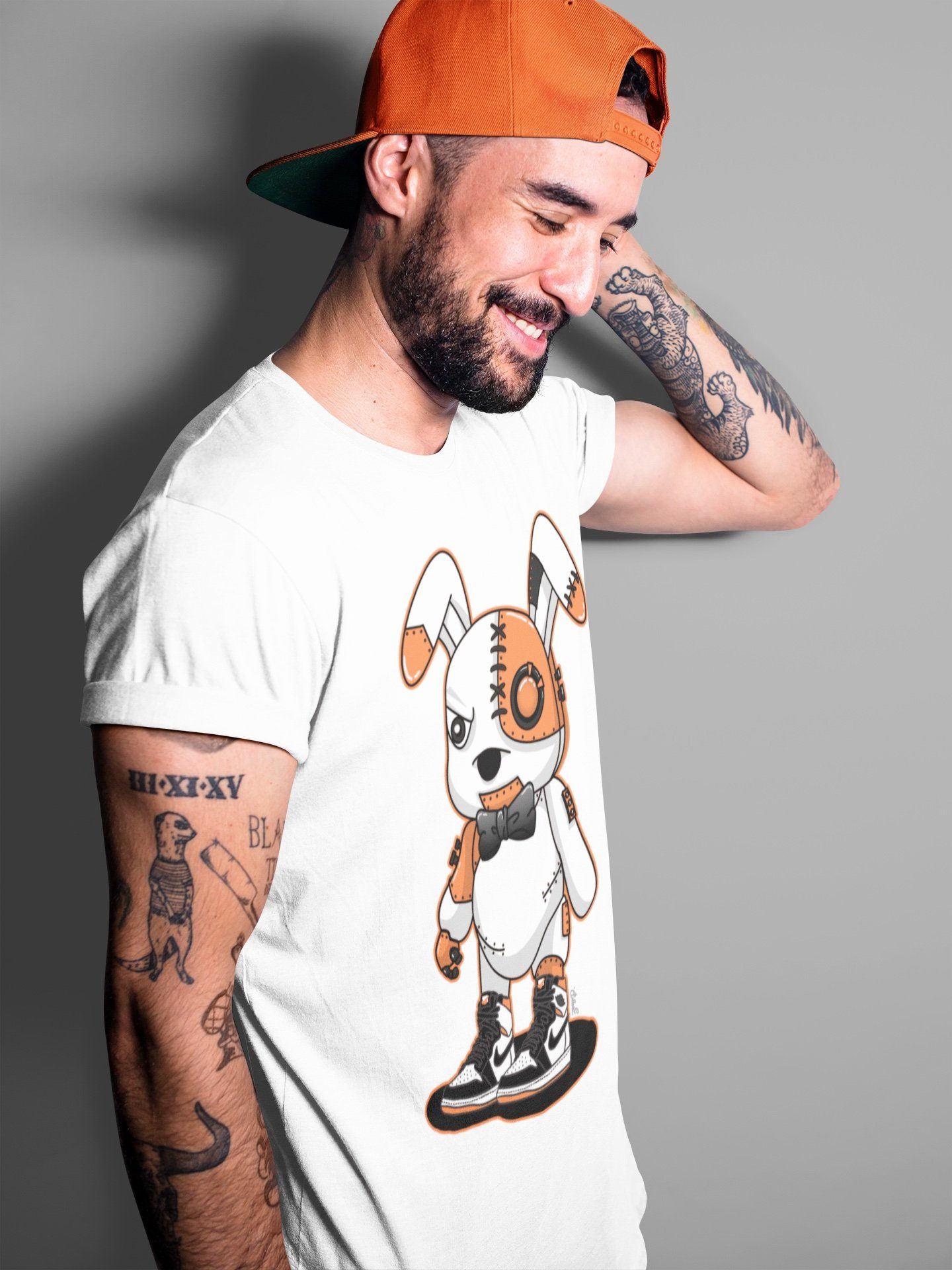 Cyborg Bunny Unisex Tops - Air Jordan 1 Electro Orange