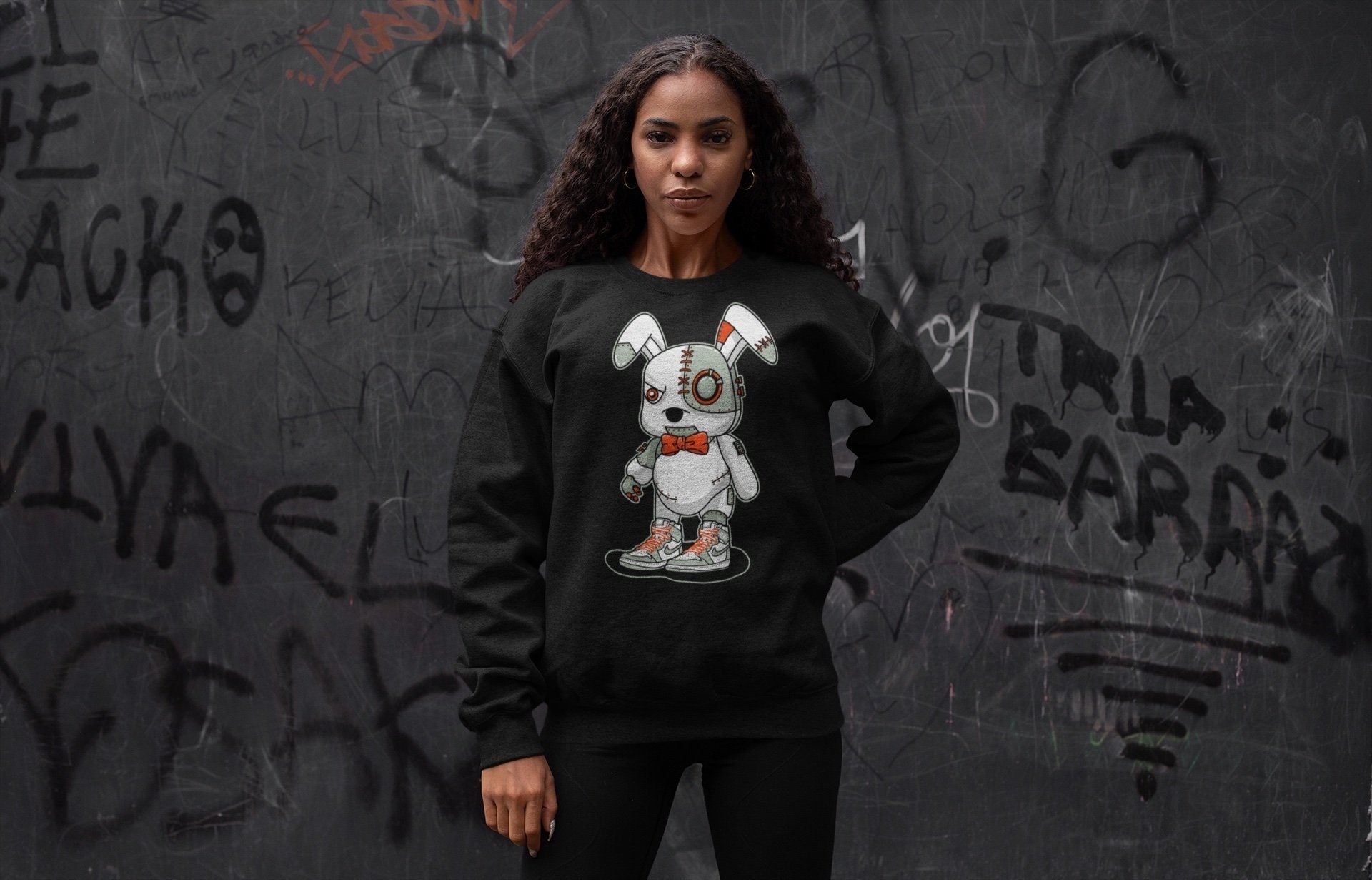 Cyborg Bunny Unisex Tops - Air Jordan 1 Seafoam