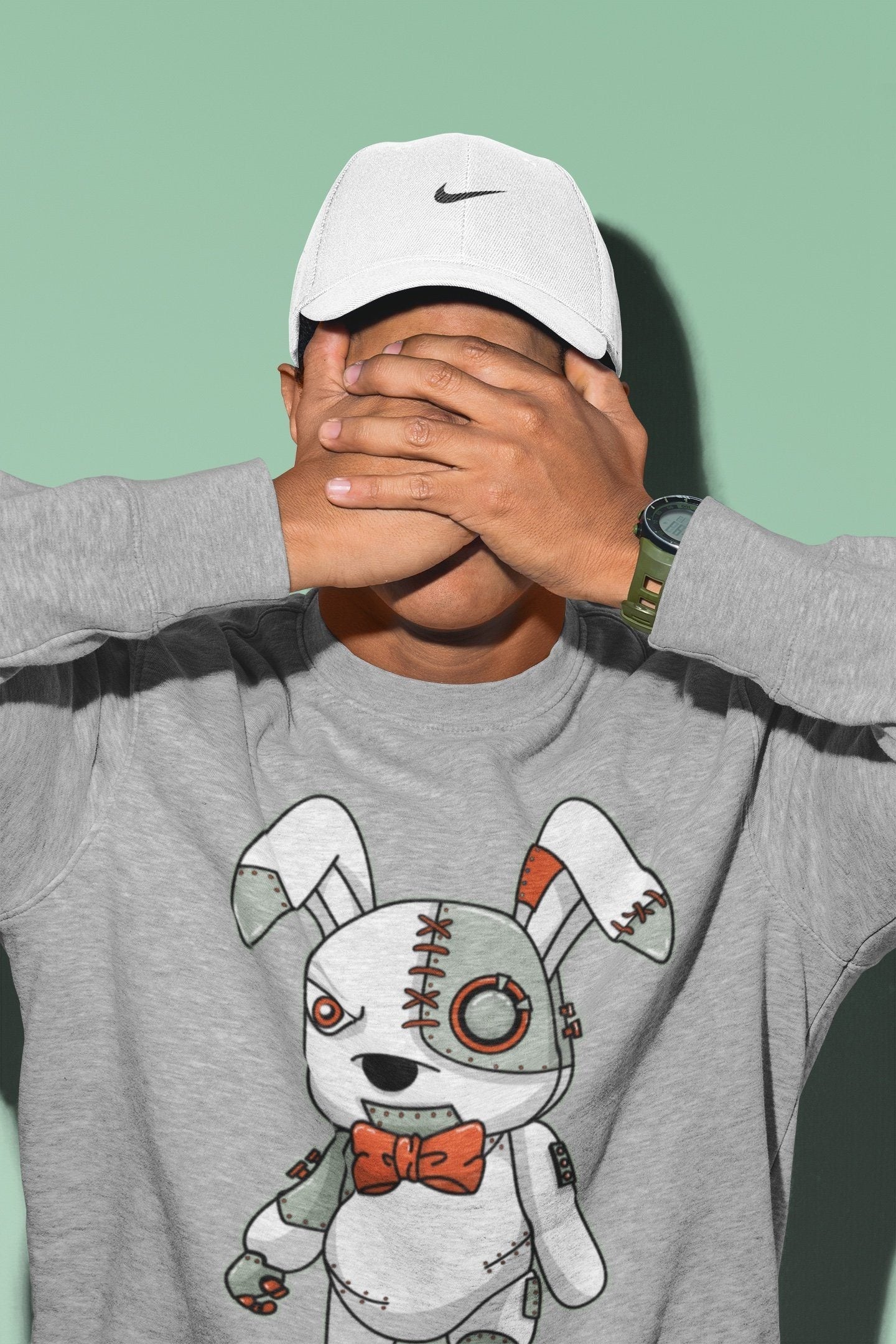 Cyborg Bunny Unisex Tops - Air Jordan 1 Seafoam