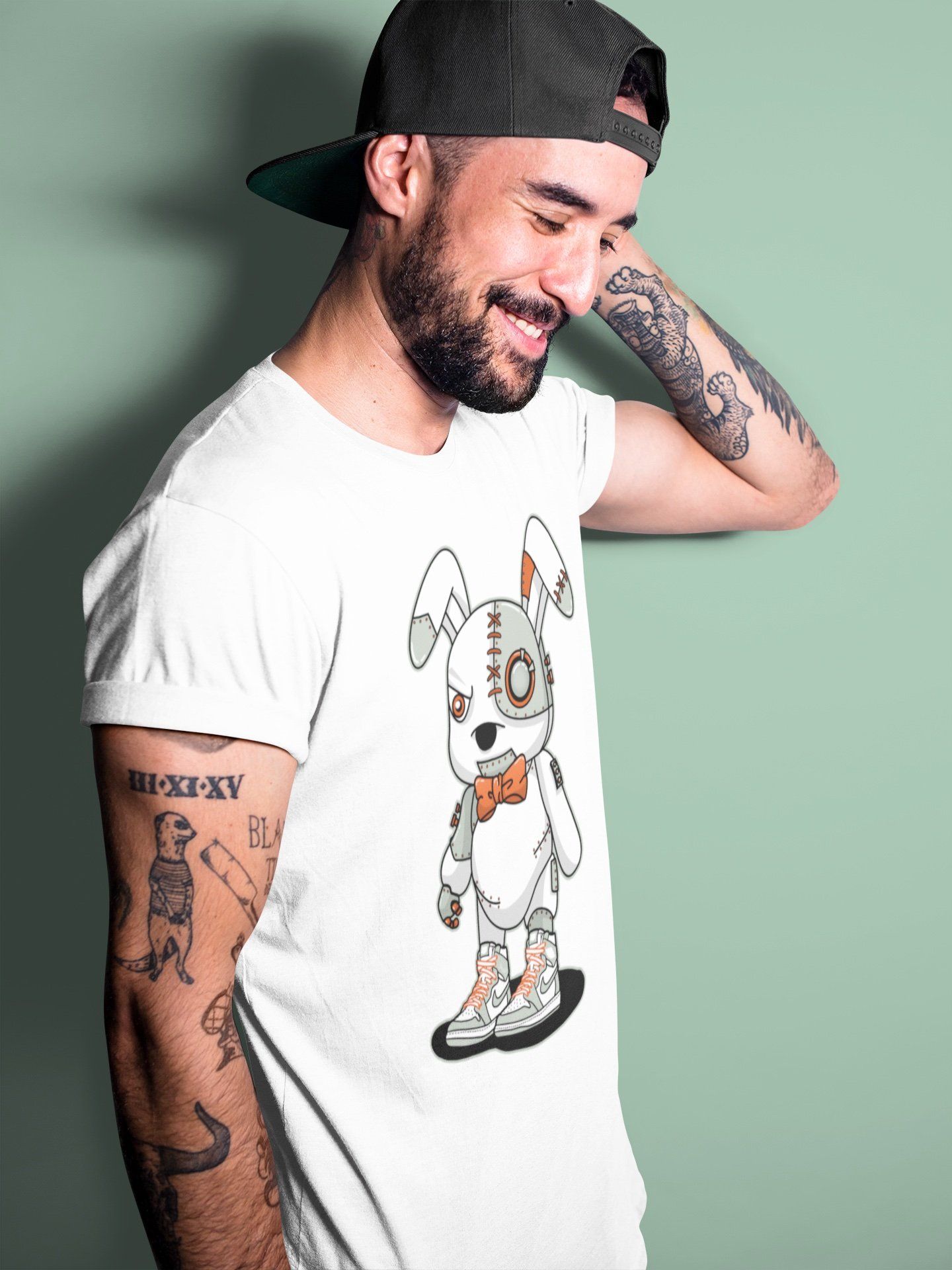 Cyborg Bunny Unisex Tops - Air Jordan 1 Seafoam
