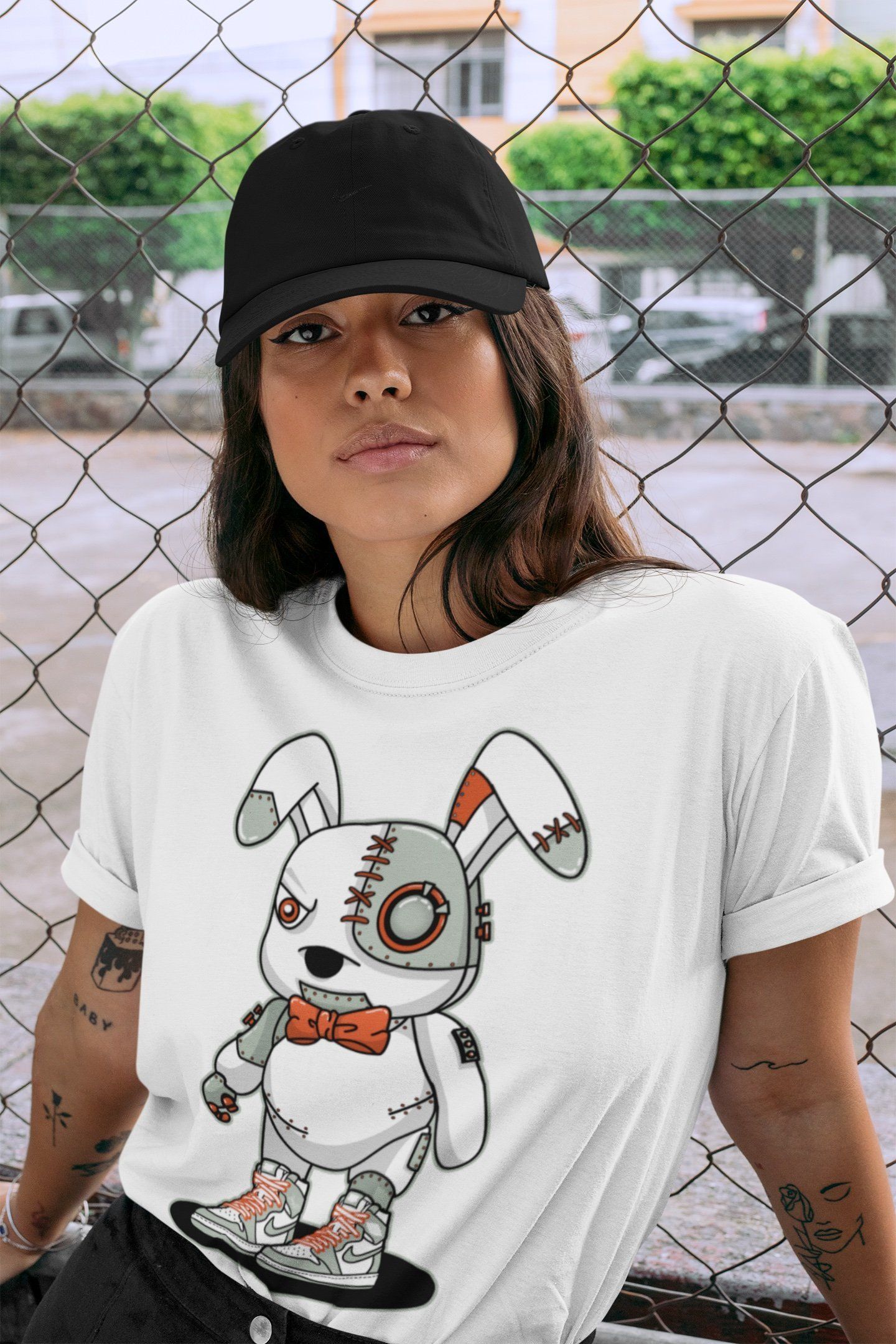 Cyborg Bunny Unisex Tops - Air Jordan 1 Seafoam