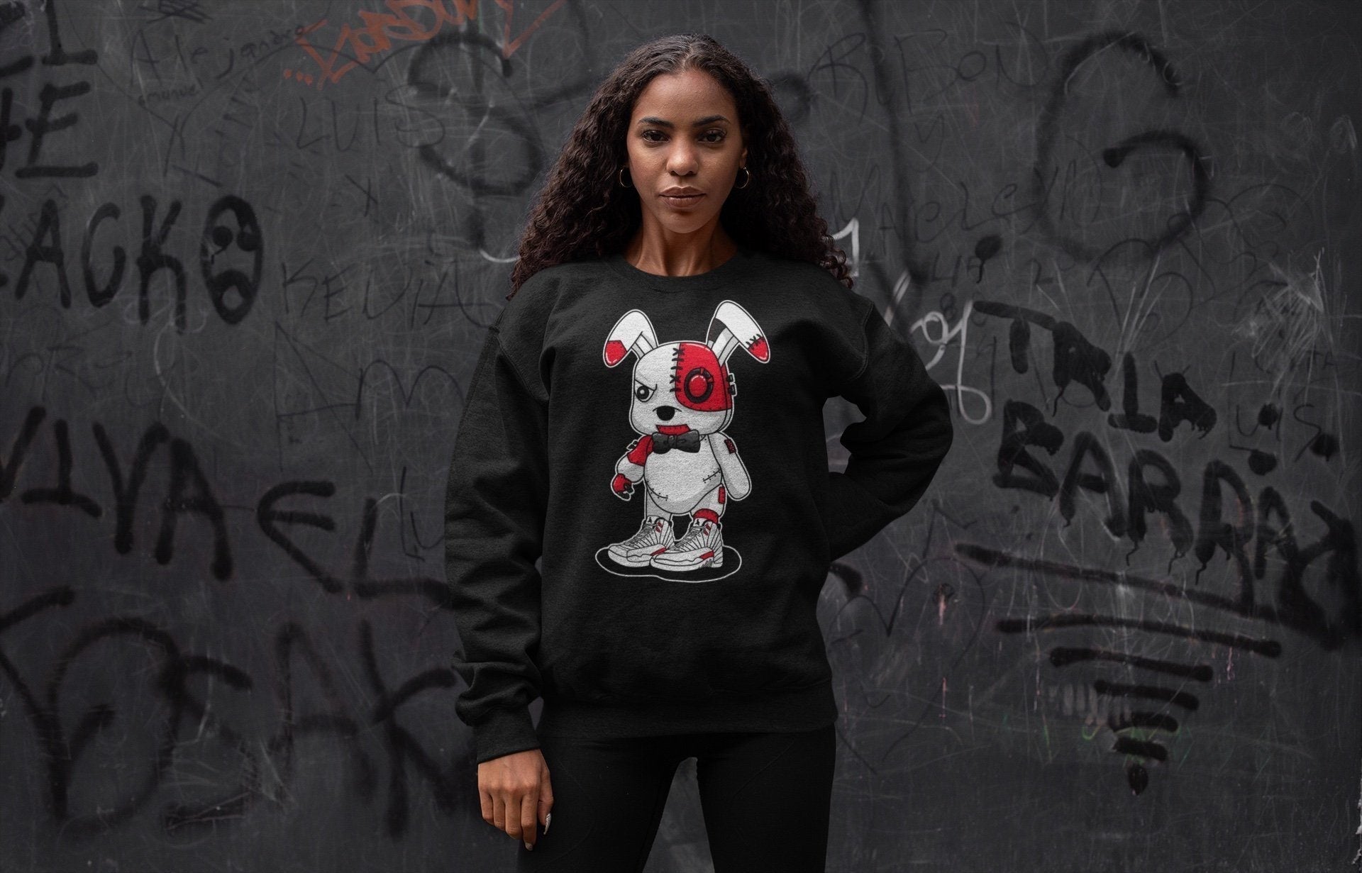 Cyborg Bunny Unisex Tops - Air Jordan 12 Twist
