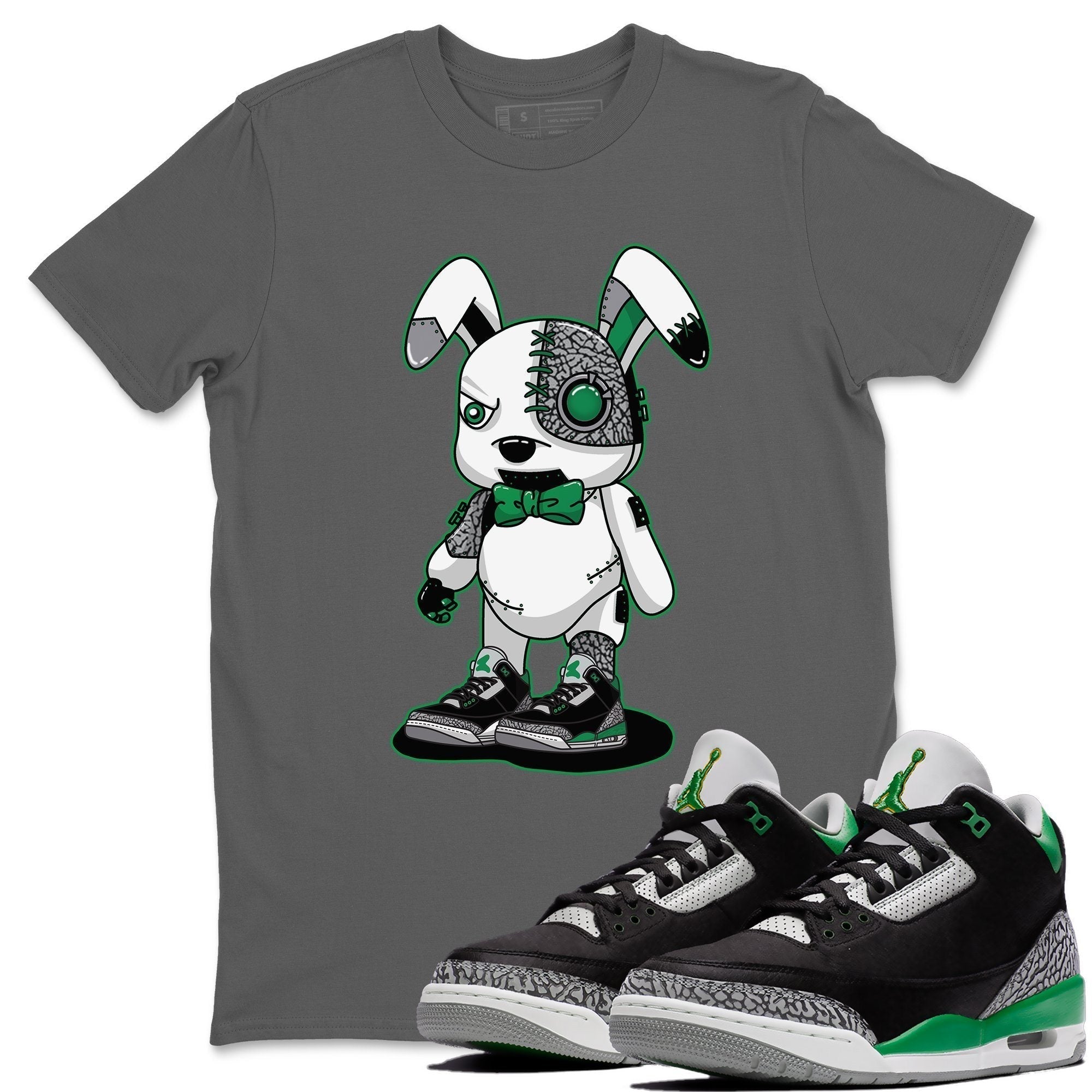 Cyborg Bunny Unisex Tops - Air Jordan 3 Pine Green