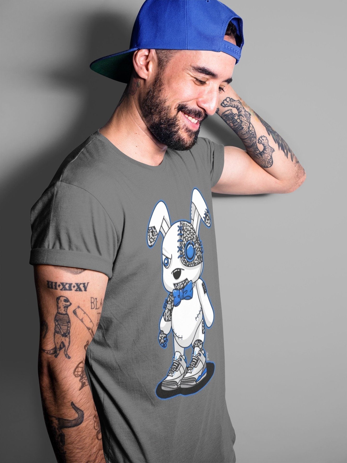 Cyborg Bunny Unisex Tops - Air Jordan 3 Racer Blue