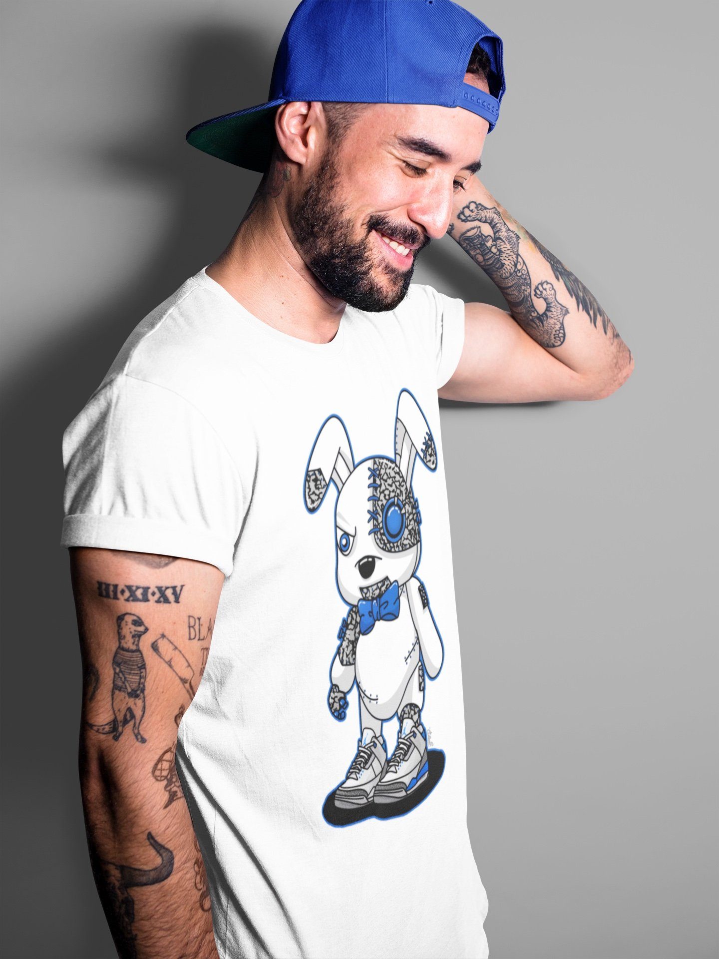 Cyborg Bunny Unisex Tops - Air Jordan 3 Racer Blue
