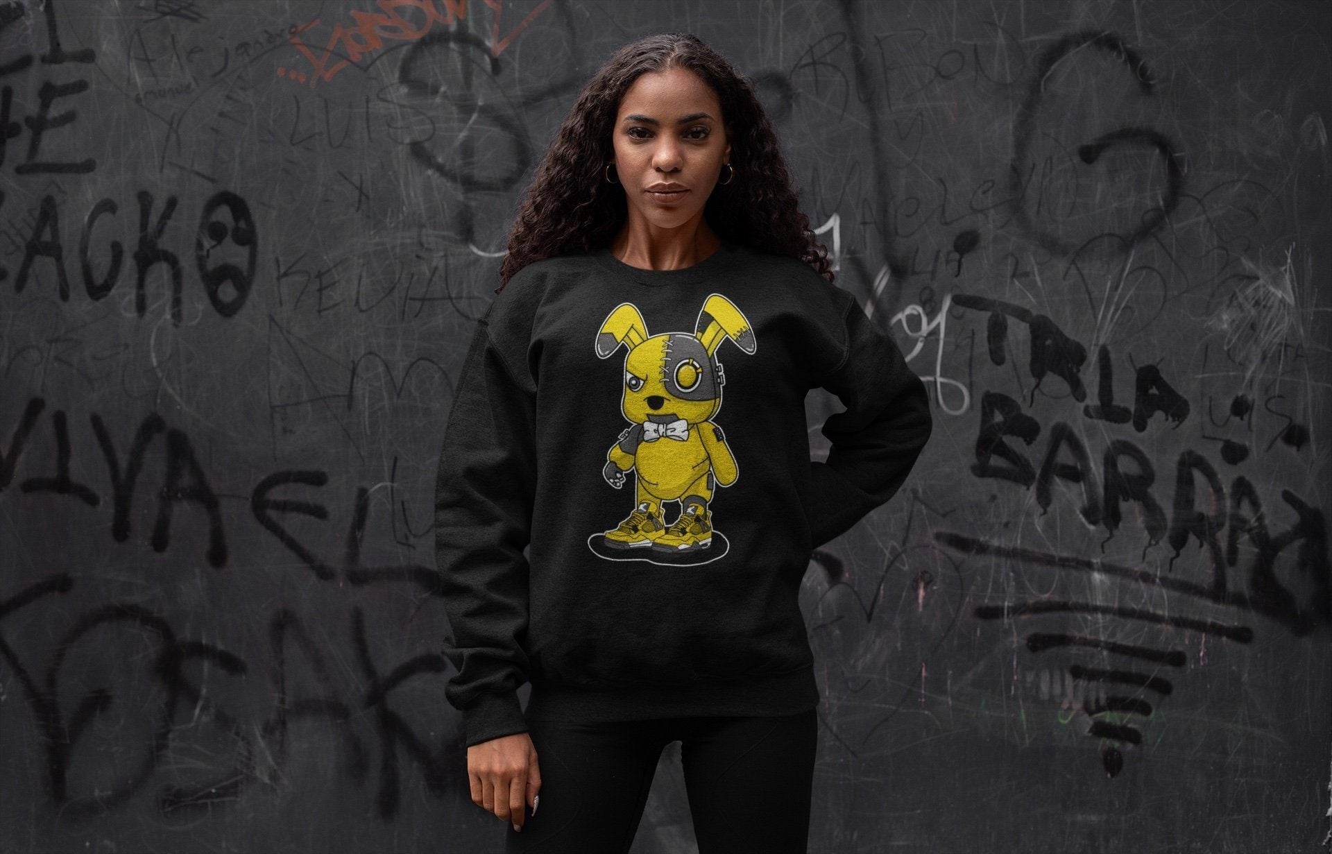 Cyborg Bunny Unisex Tops - Air Jordan 4 Lightning