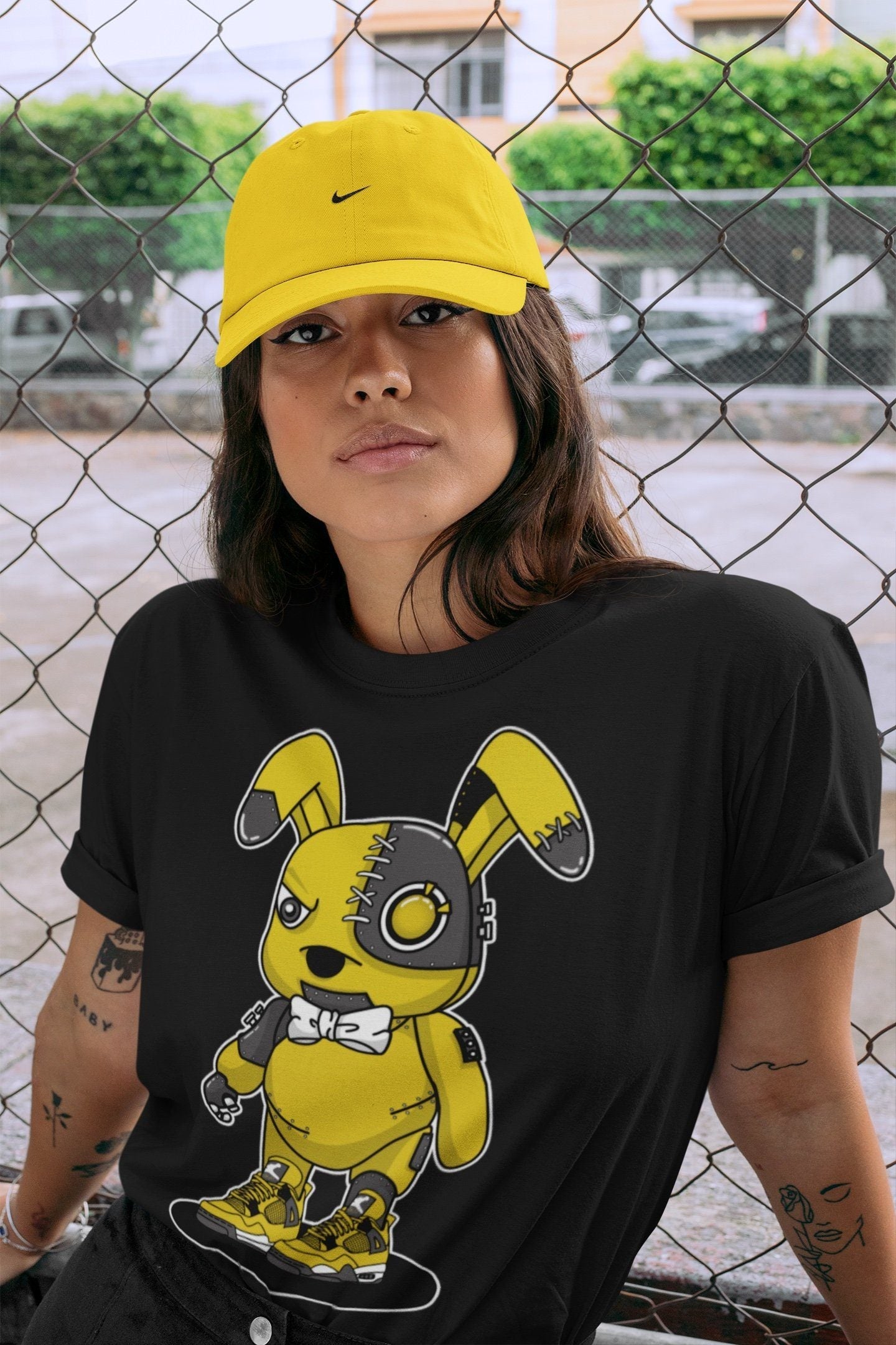Cyborg Bunny Unisex Tops - Air Jordan 4 Lightning
