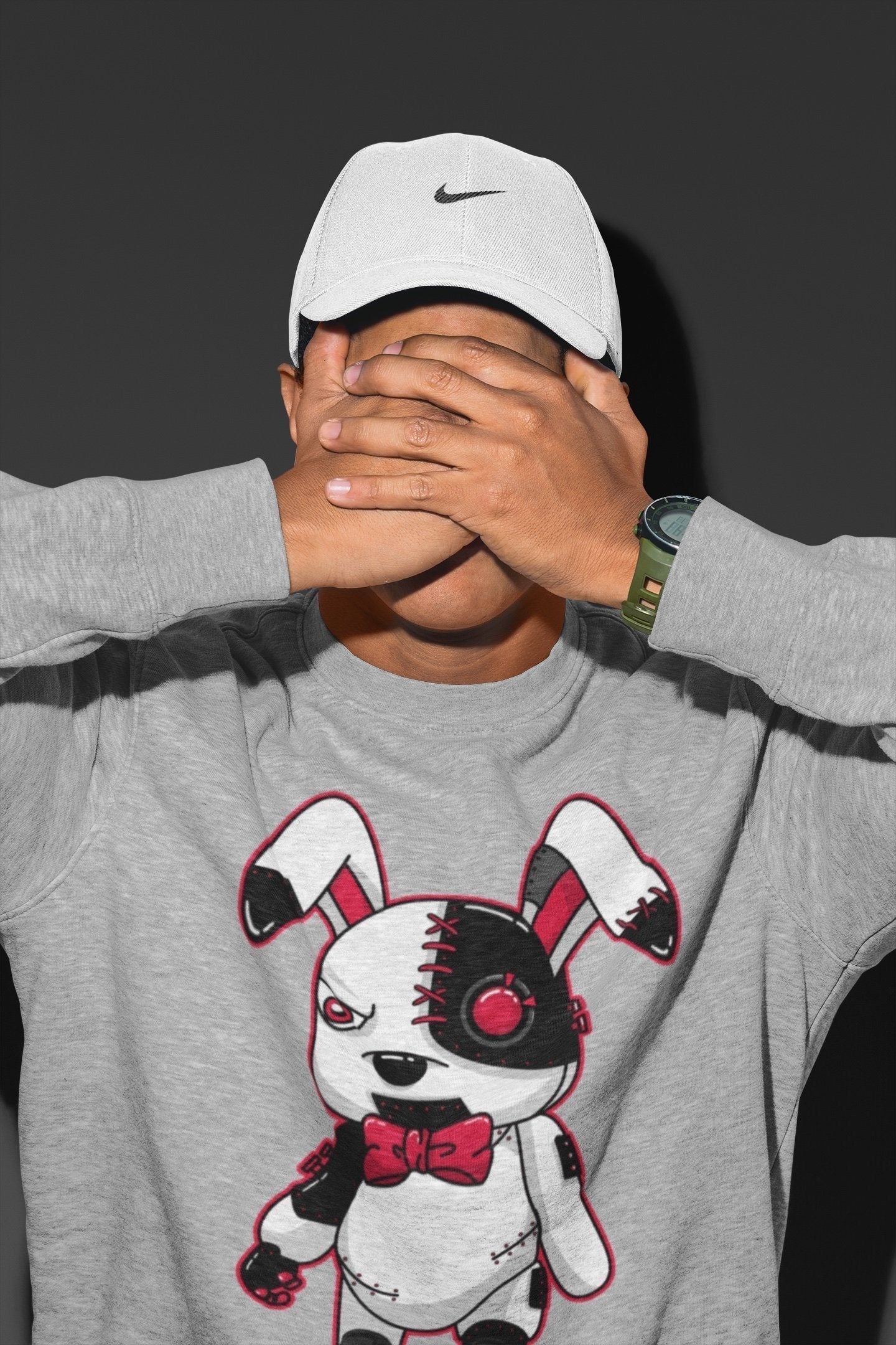 Cyborg Bunny Unisex Tops - Air Jordan 4 Red Thunder