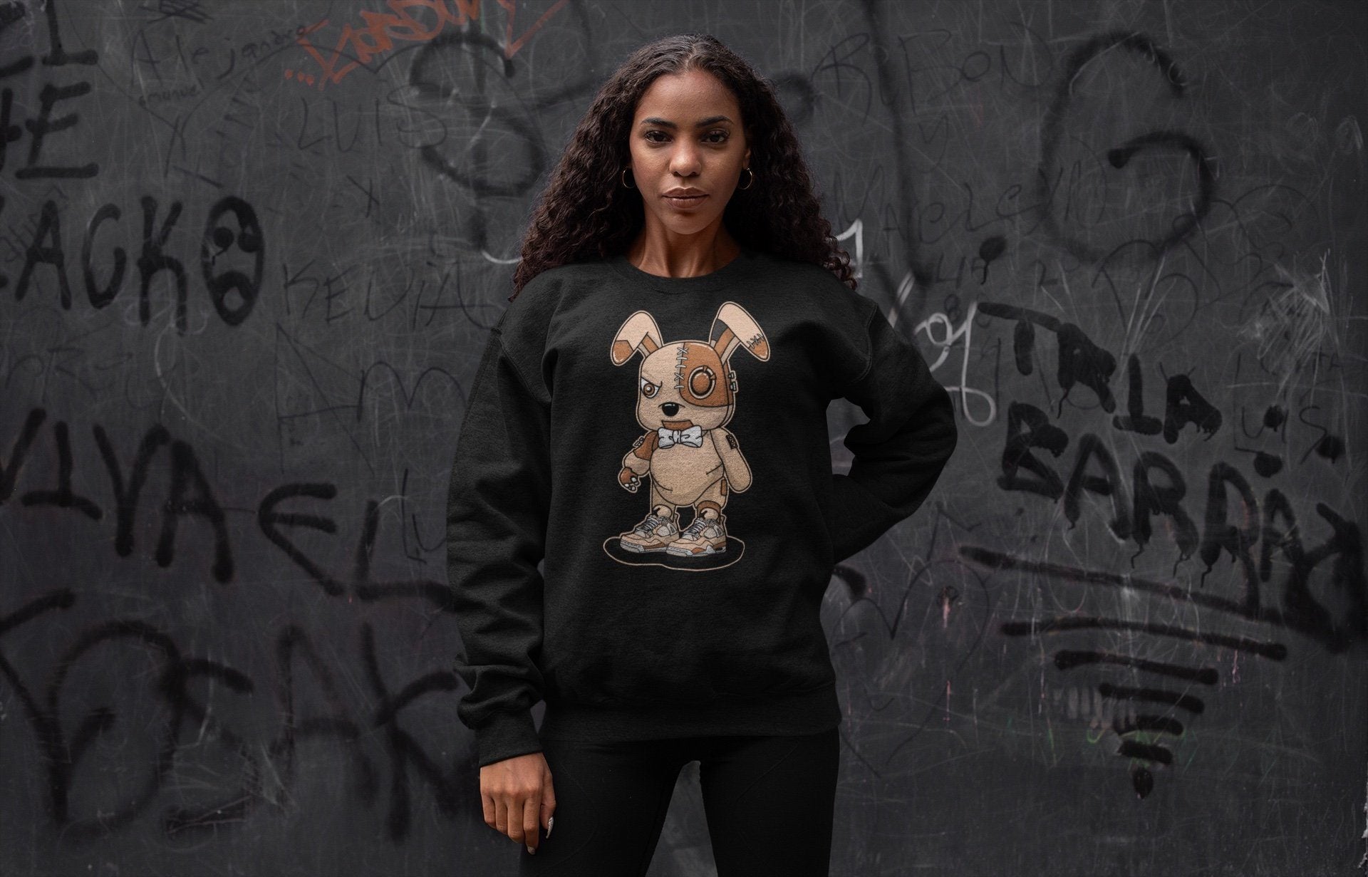 Cyborg Bunny Unisex Tops - Air Jordan 4 Shimmer