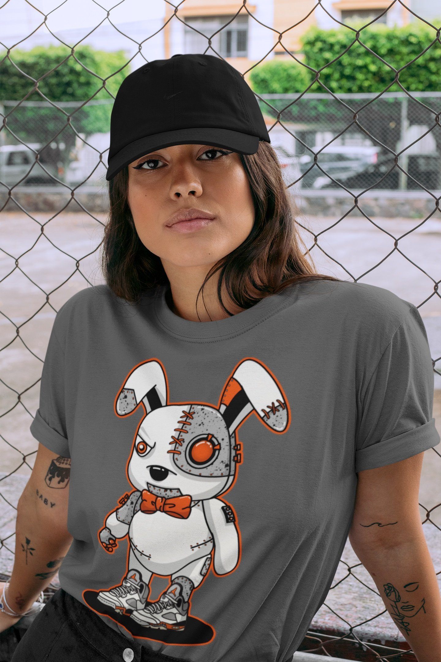 Cyborg Bunny Unisex Tops - Air Jordan 5 Shattered Backboard