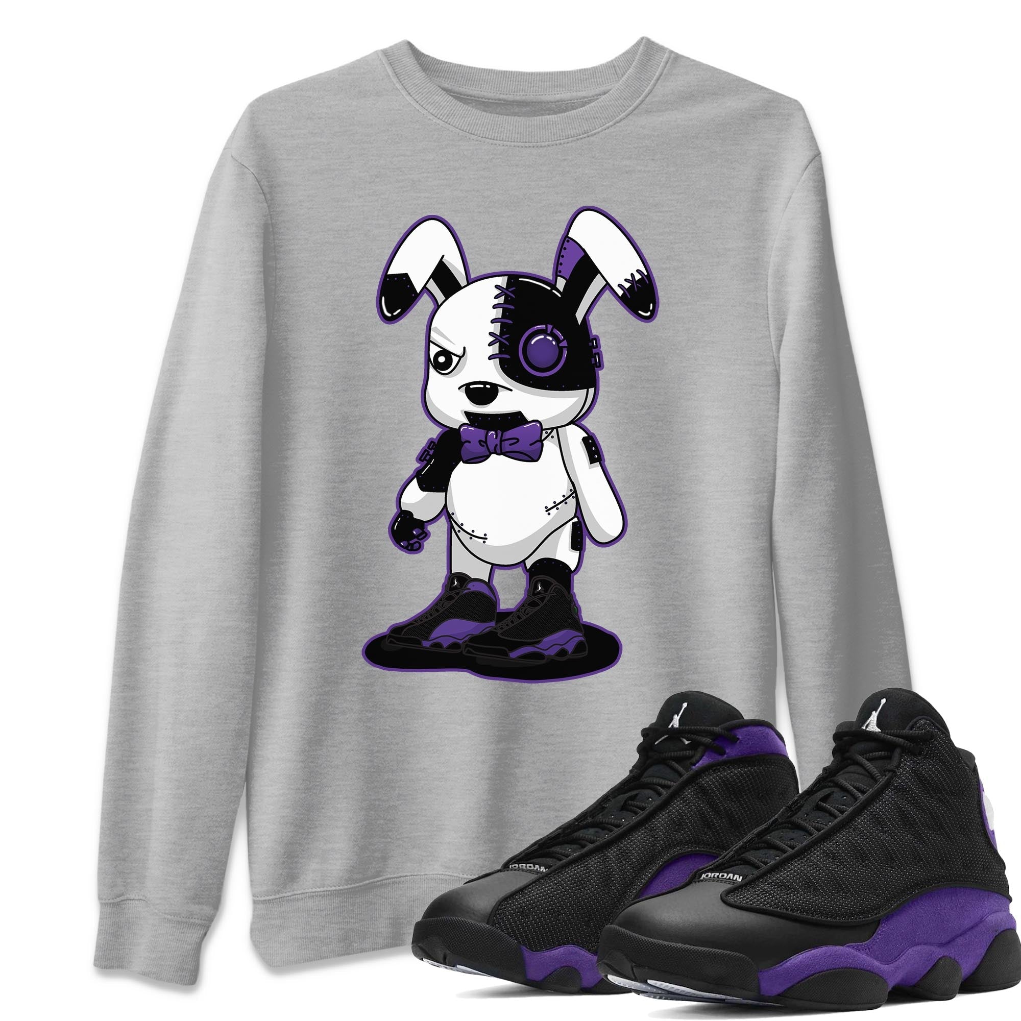 Cyborg Bunny Unisex Tops - Air Jordan 13 Court Purple