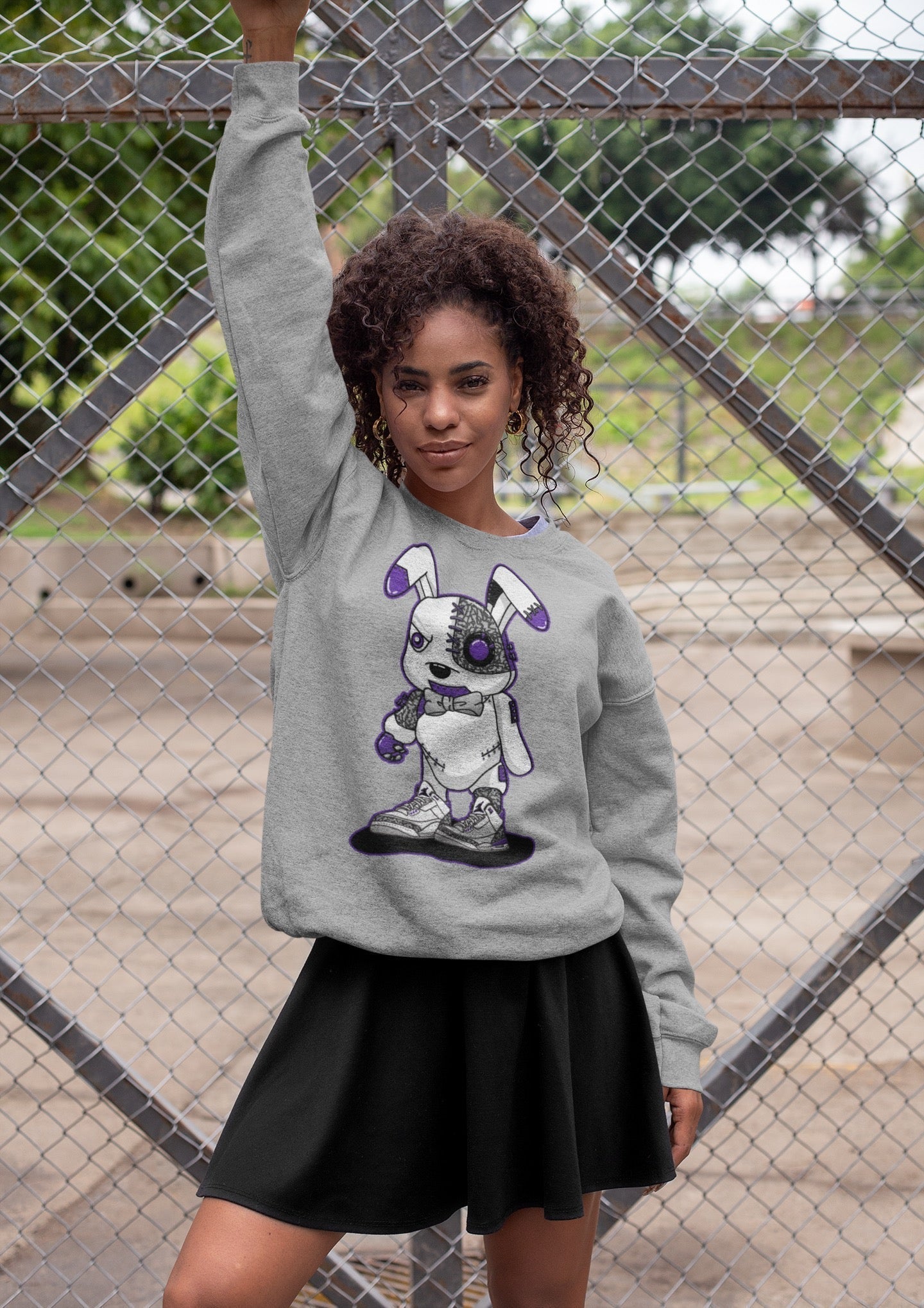 Cyborg Bunny Unisex Tops - Air Jordan 3 Dark Iris