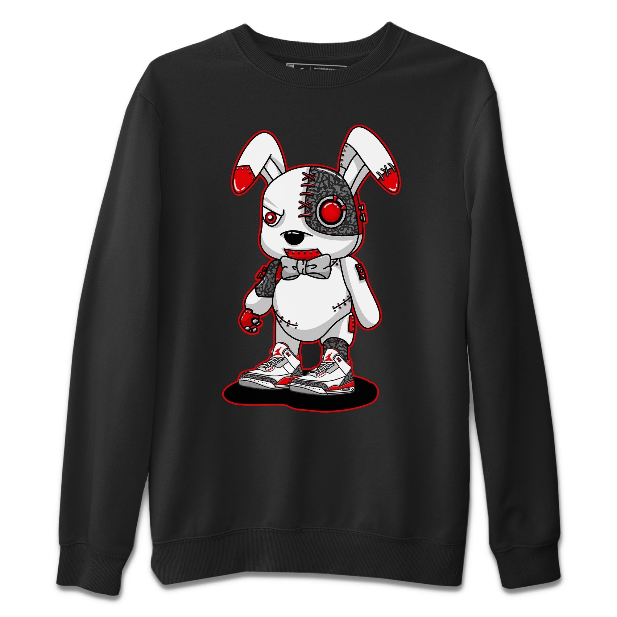 Cyborg Bunny Unisex Tops - Air Jordan 3 Fire Red