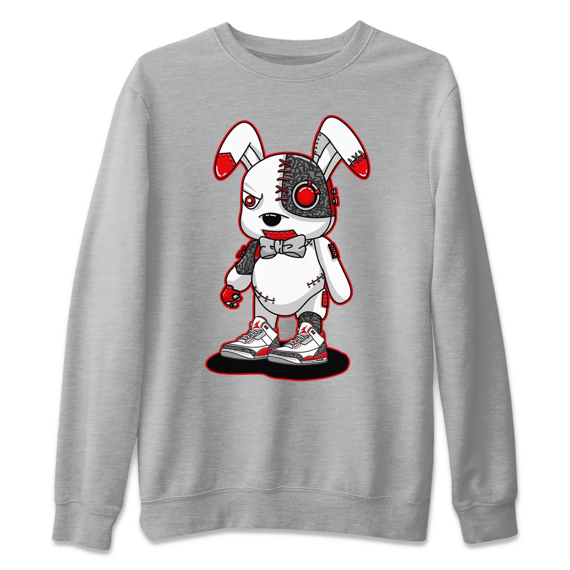Cyborg Bunny Unisex Tops - Air Jordan 3 Fire Red