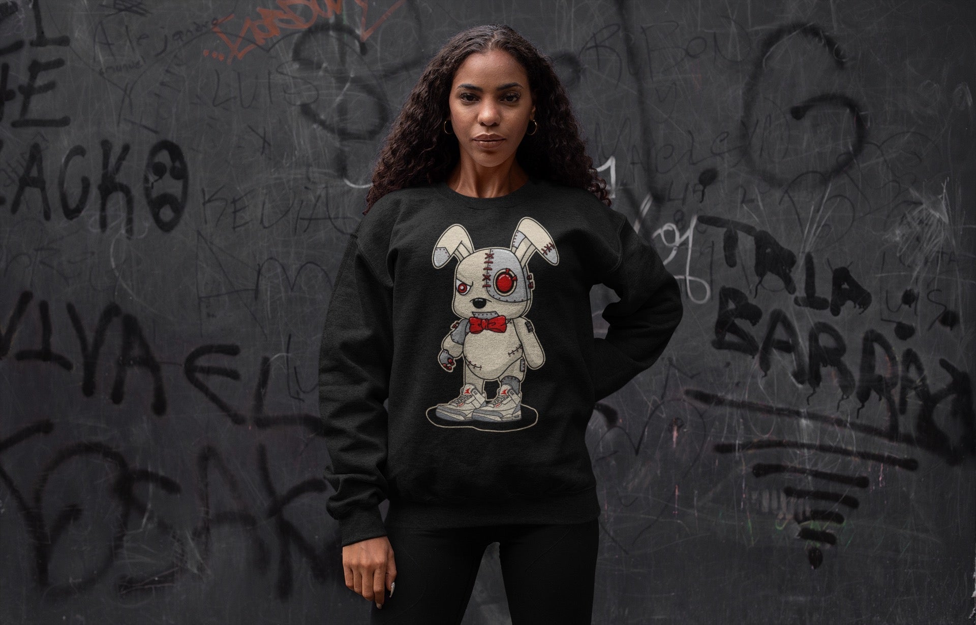 Cyborg Bunny Unisex Tops - Air Jordan 3 Muslin
