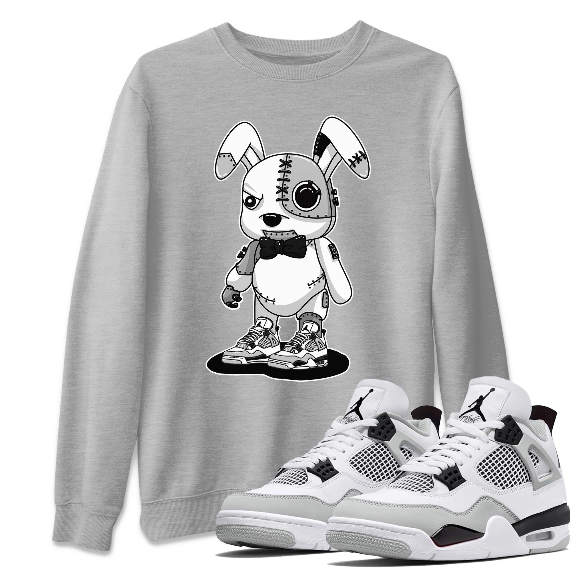 Cyborg Bunny Unisex Tops - Air Jordan 4 Military Black