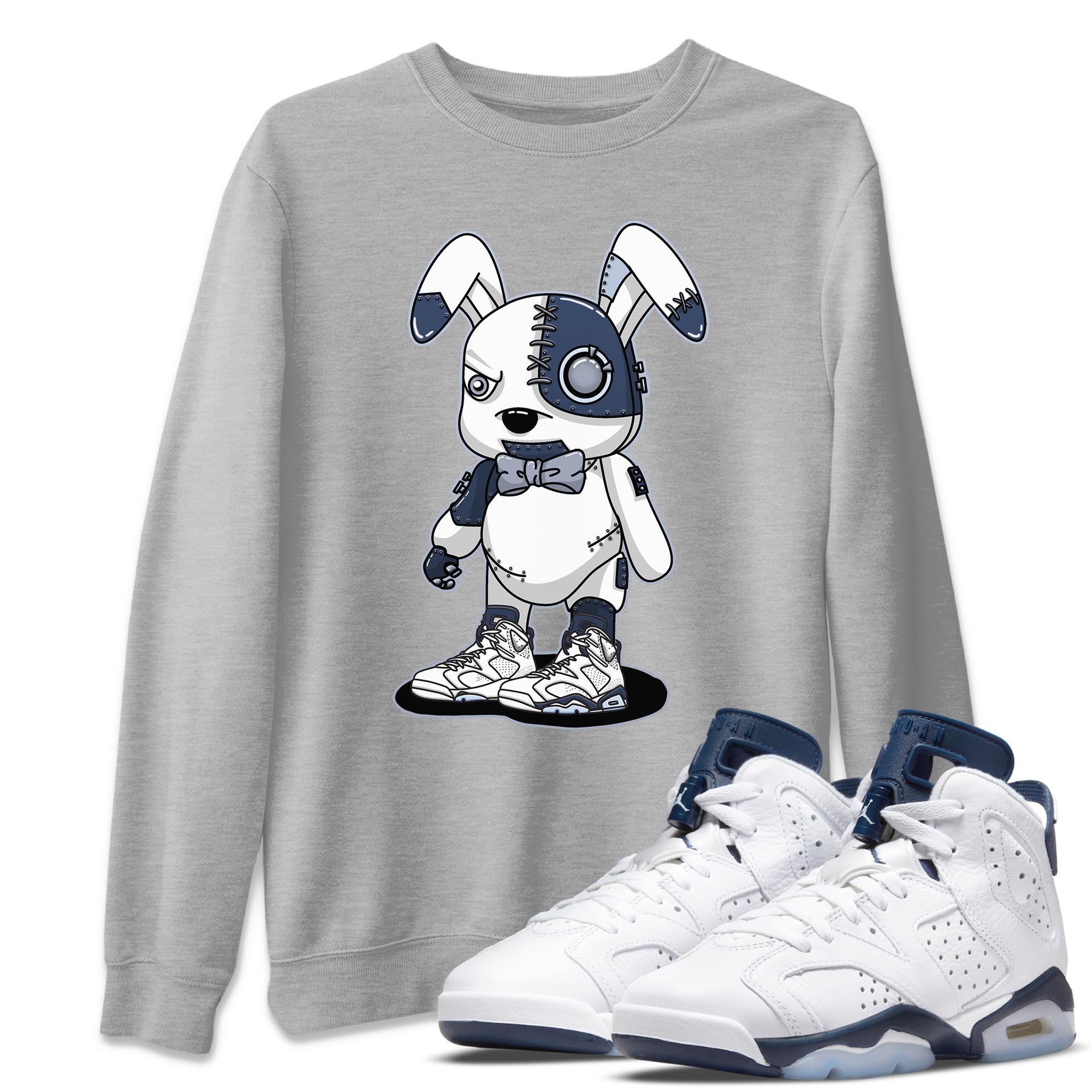 Cyborg Bunny Unisex Tops - Air Jordan 6 Midnight Navy