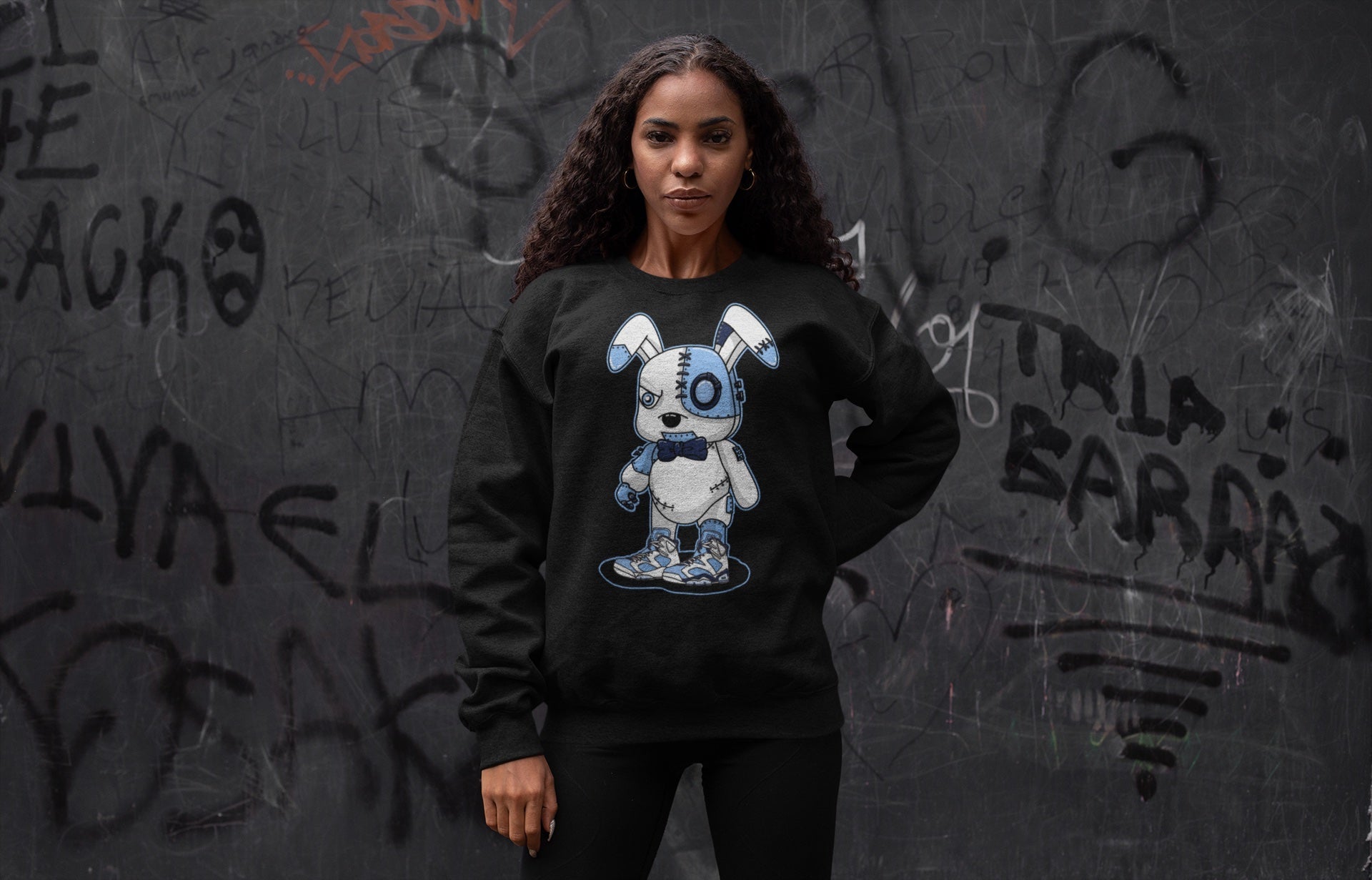 Cyborg Bunny Unisex Tops - Air Jordan 6 UNC