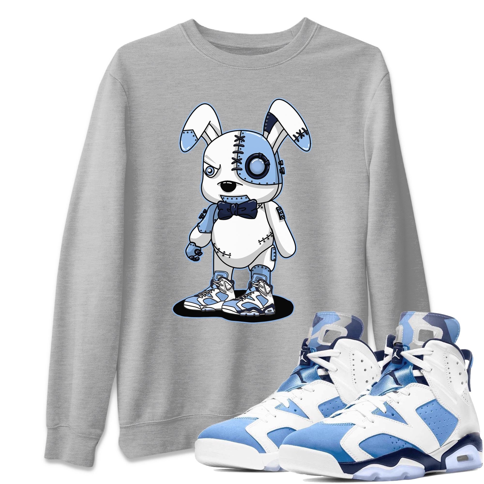Cyborg Bunny Unisex Tops - Air Jordan 6 UNC
