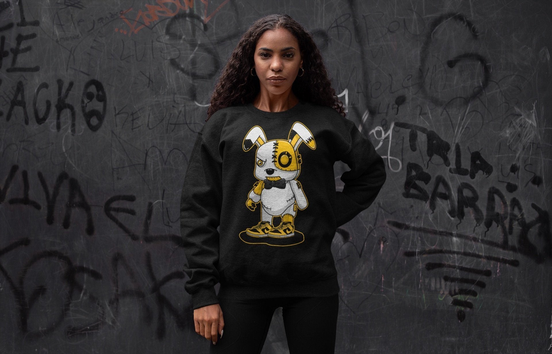 Cyborg Bunny Unisex Tops - Dunk Championship Goldenrod