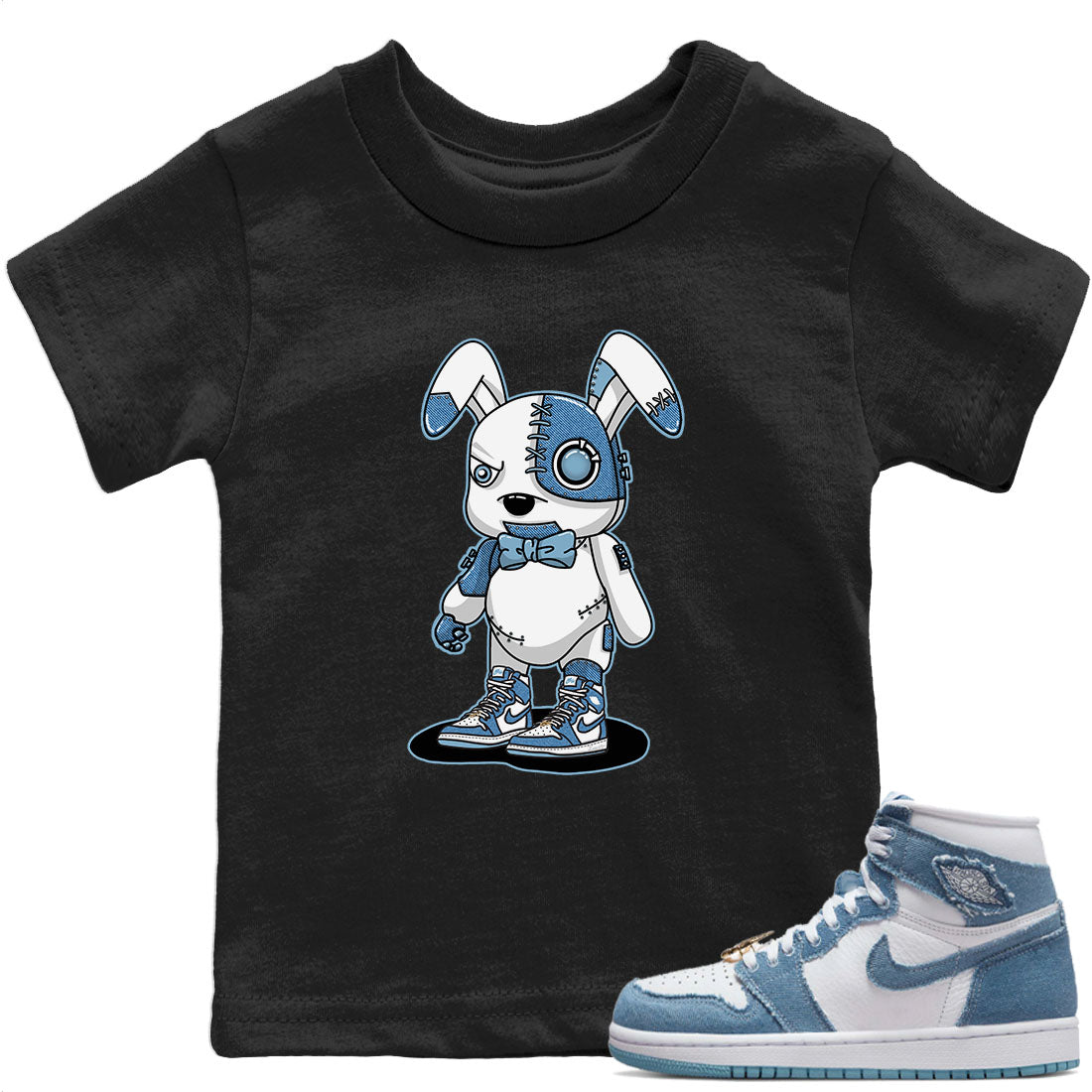 Cyborg Bunny Kids Tops - Air Jordan 1 Denim