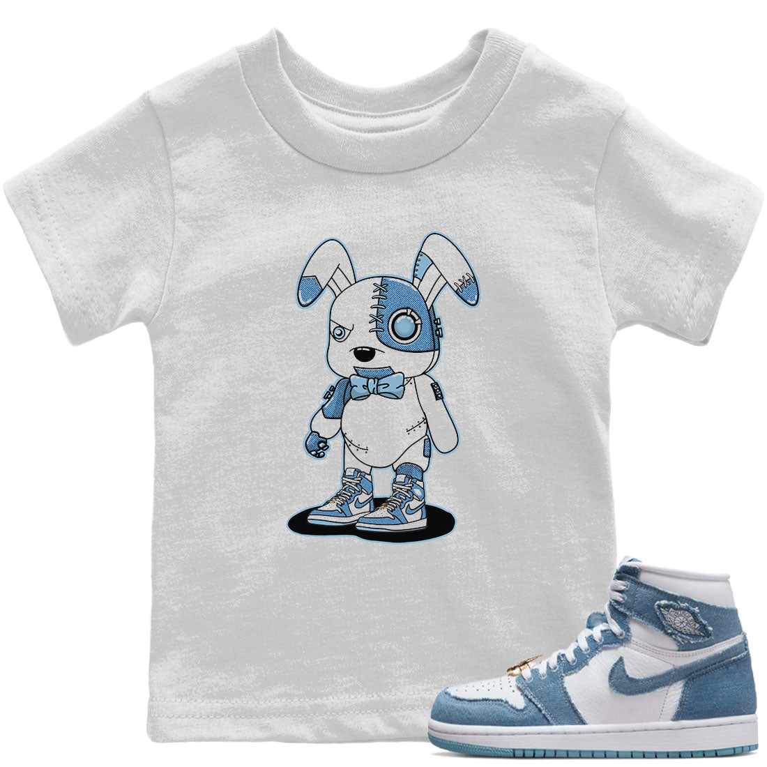 Cyborg Bunny Kids Tops - Air Jordan 1 Denim