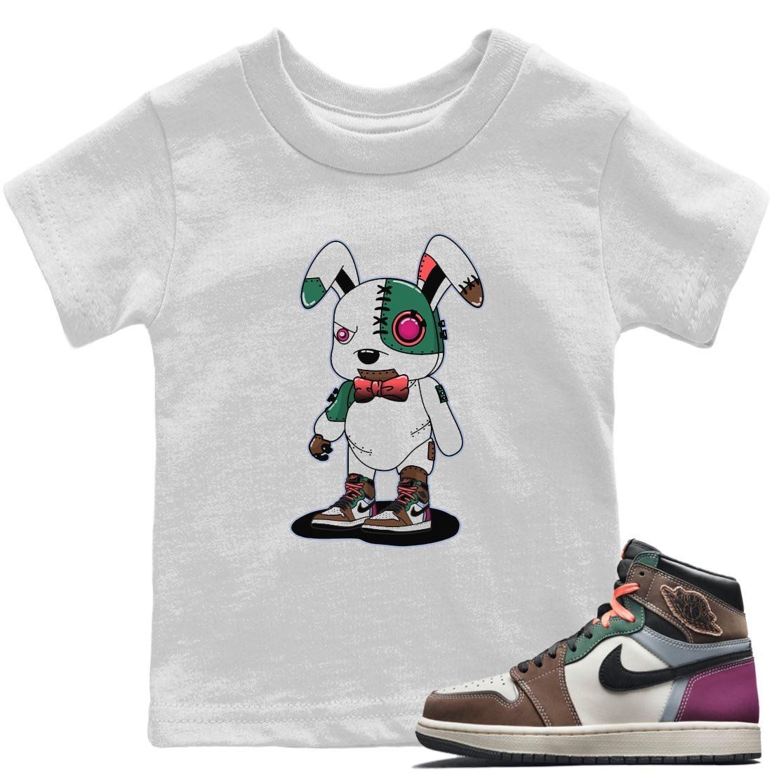 Cyborg Bunny Kids Tops - Air Jordan 1 Hand Crafted