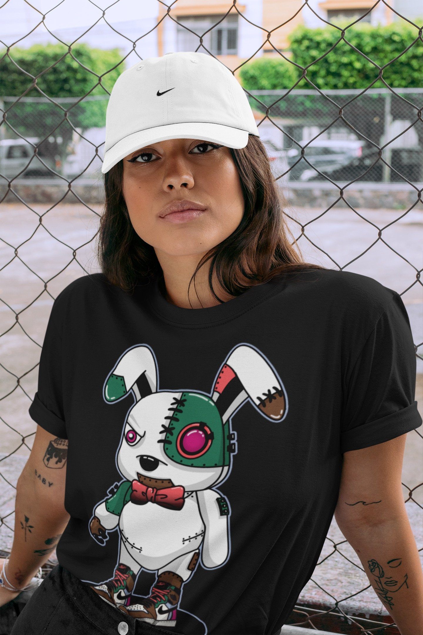 Cyborg Bunny Unisex Tops - Air Jordan 1 Hand Crafted