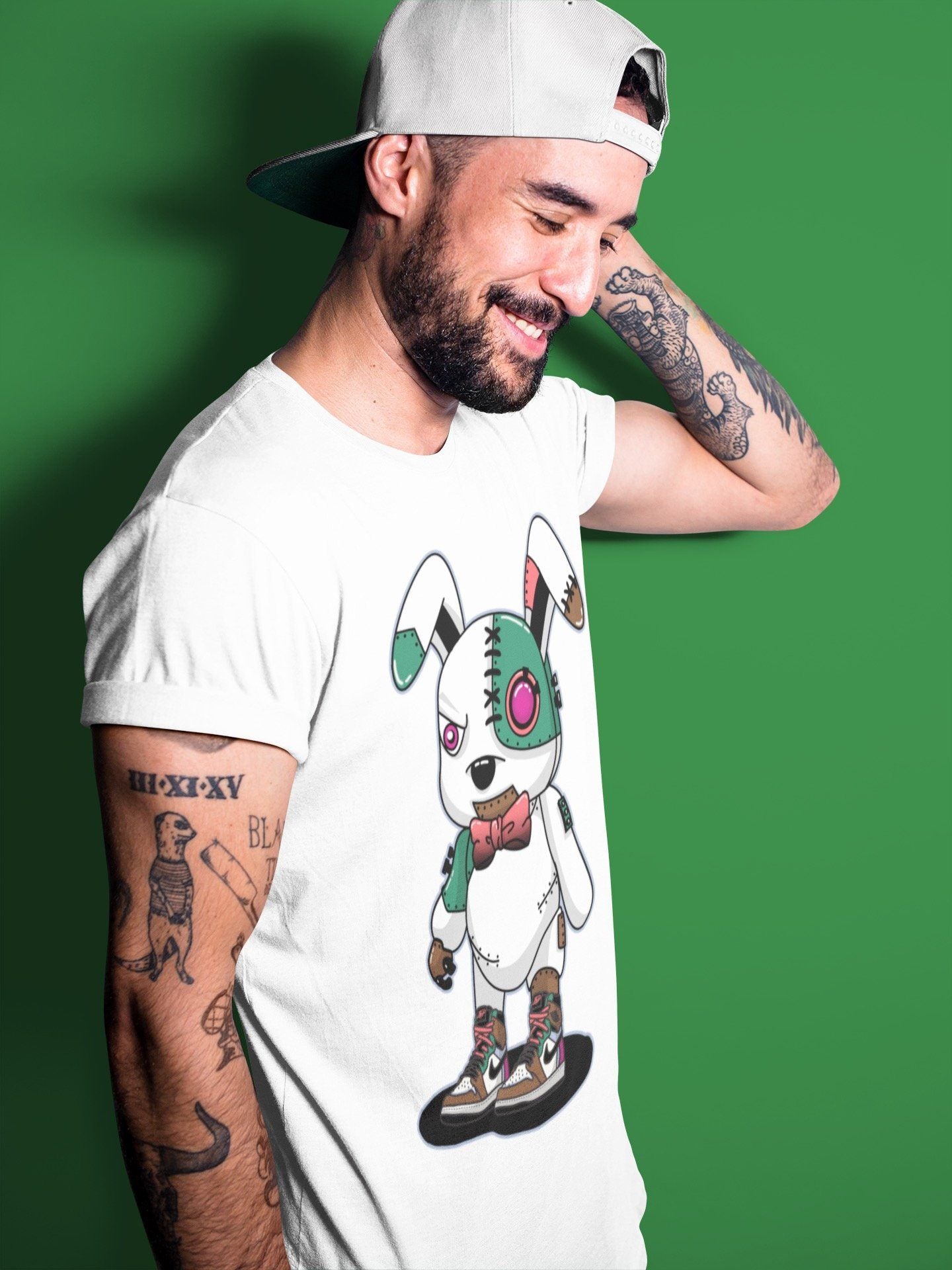 Cyborg Bunny Unisex Tops - Air Jordan 1 Hand Crafted