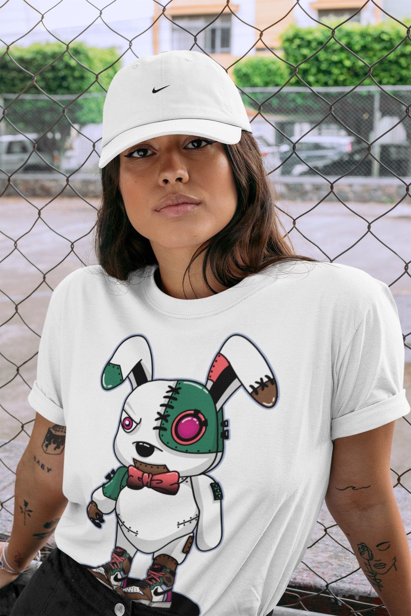 Cyborg Bunny Unisex Tops - Air Jordan 1 Hand Crafted